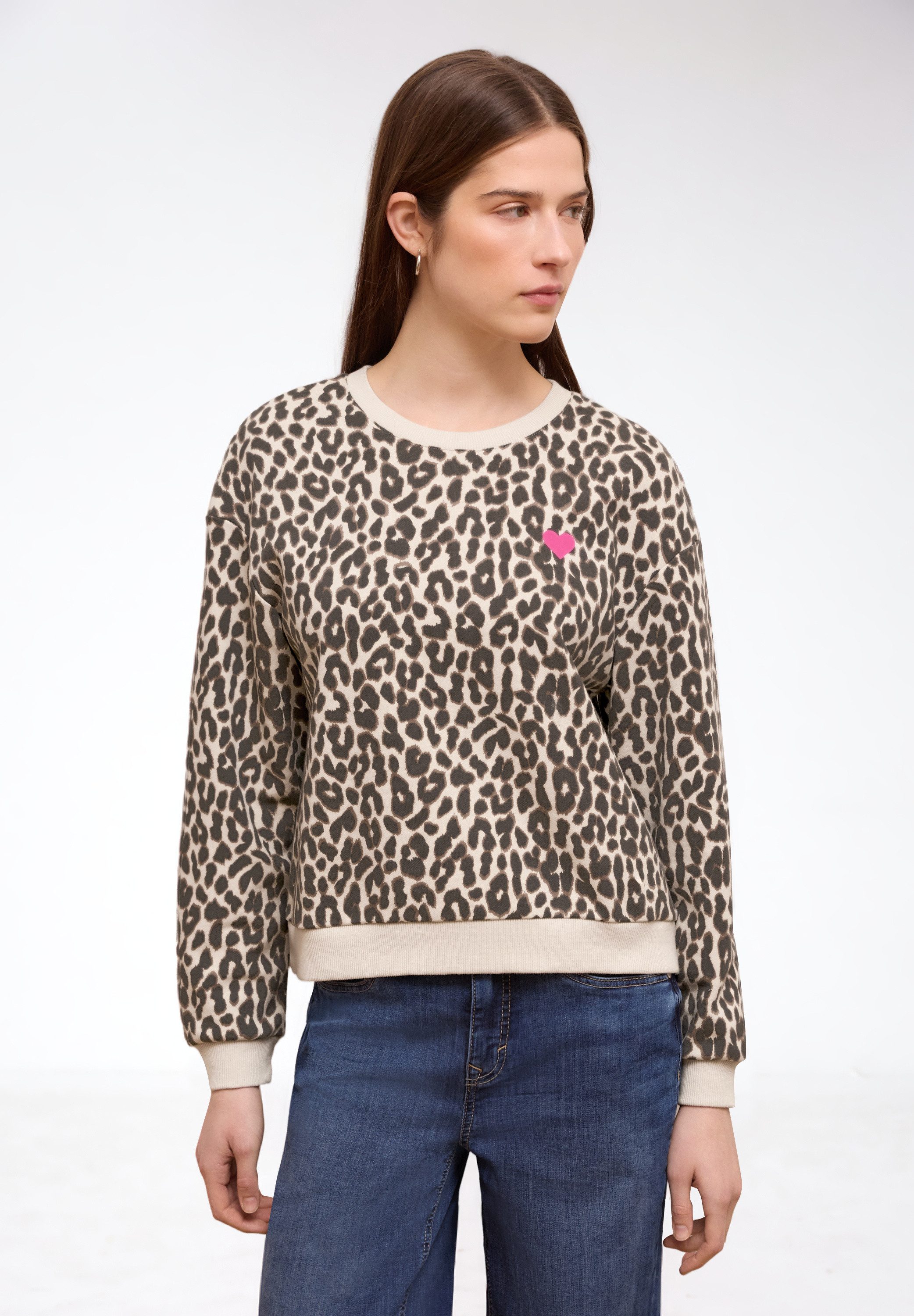 STREET ONE STUDIO Sweatshirt mit Leoprint günstig online kaufen