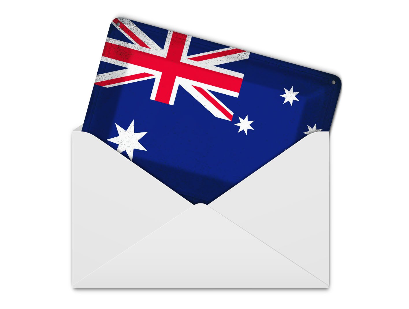 Femer GmbH Postkarte Flagge Australien 14x10 cm Australia Vintage, unfrankiert