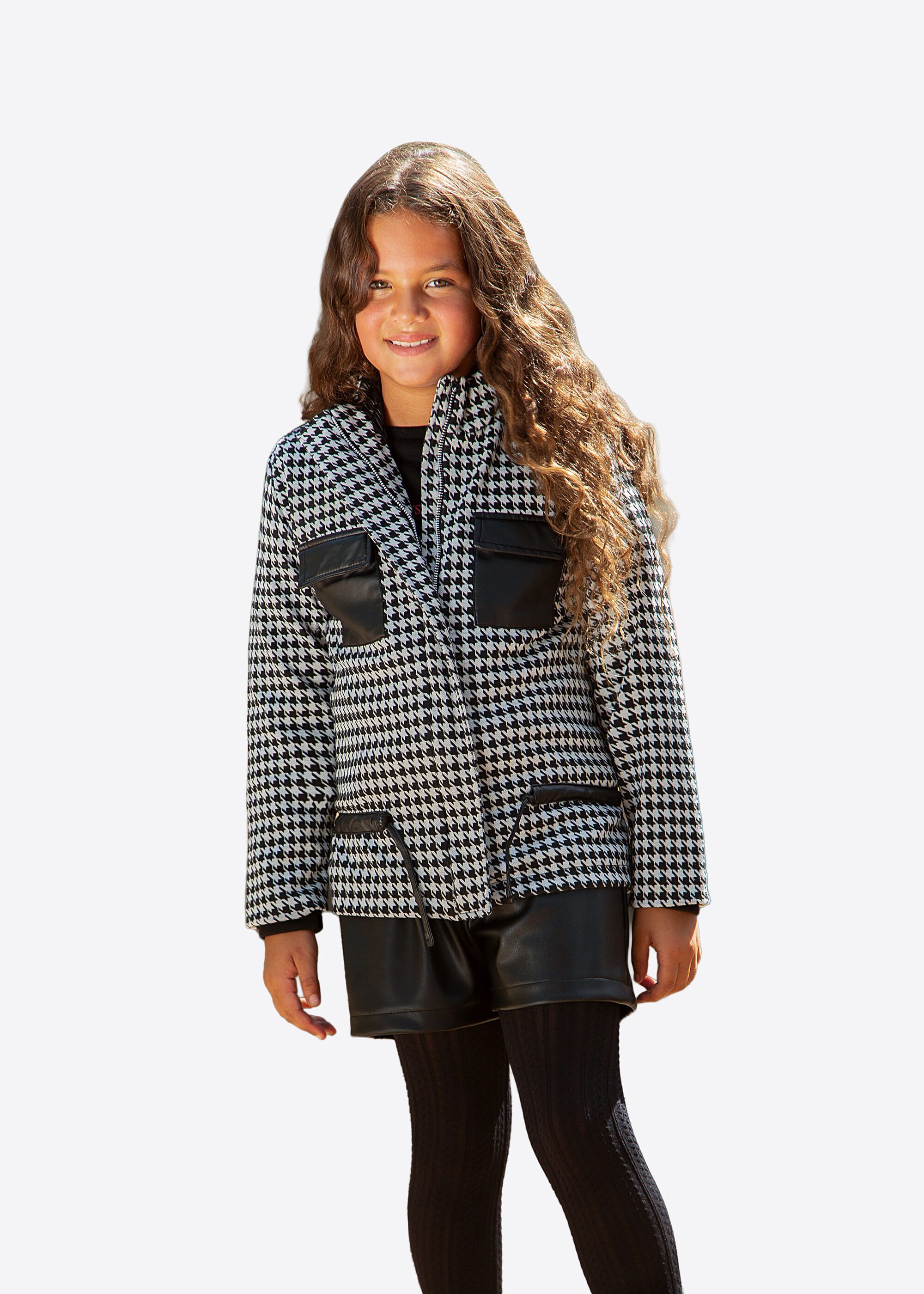 Solang Winterjacke (1-St) mit Karo-Muster