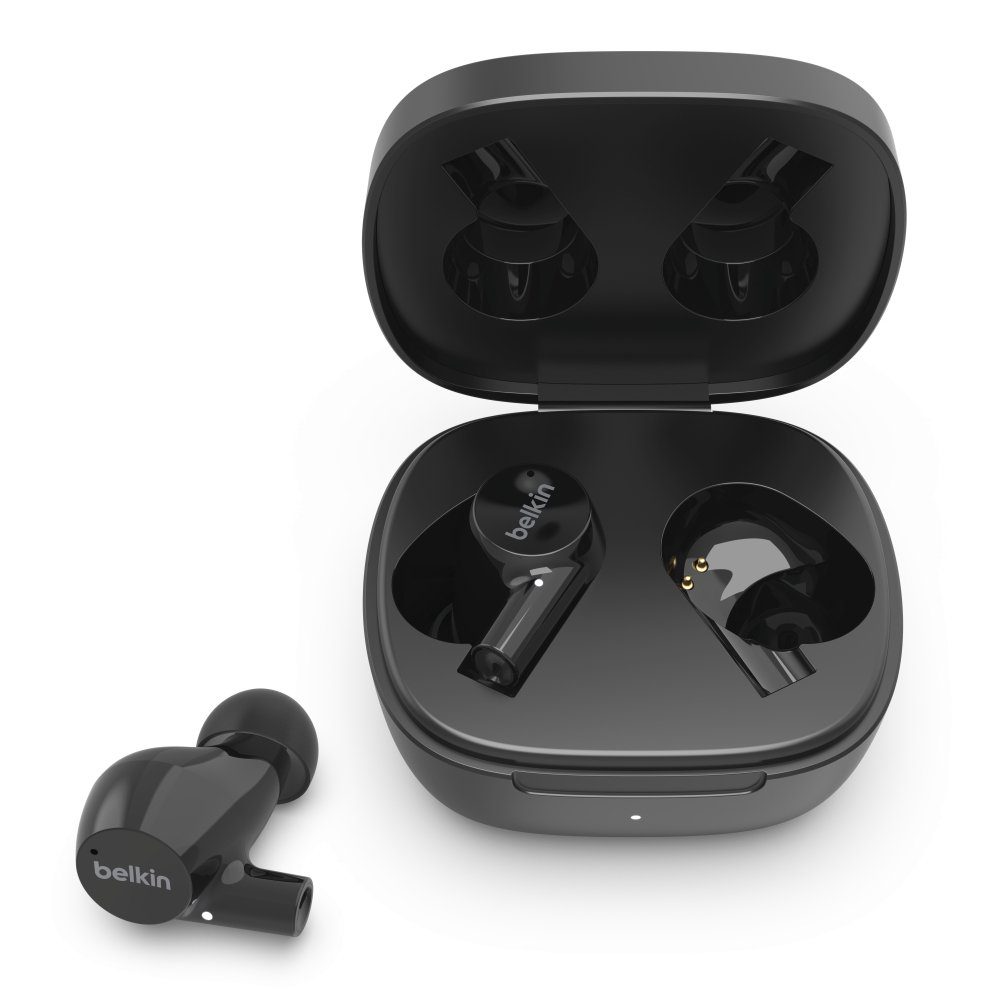 schwarz entsprechend Bluetooth- Kopfhörer, spritzwassergeschützt SOUNDFORM™ Bluetooth Belkin IPX5 In-Ear und Schutzart Rise, Schweiß- Kopfhörer, der