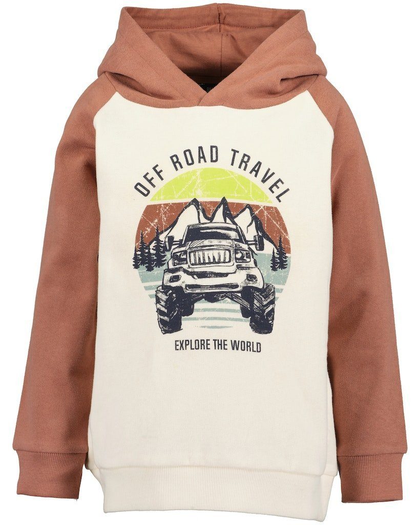 Blue Seven Kapuzensweatshirt Blue Seven Jungen Kapuzen Sweatshirt Pullover Off Road Travel beige (1-tlg)