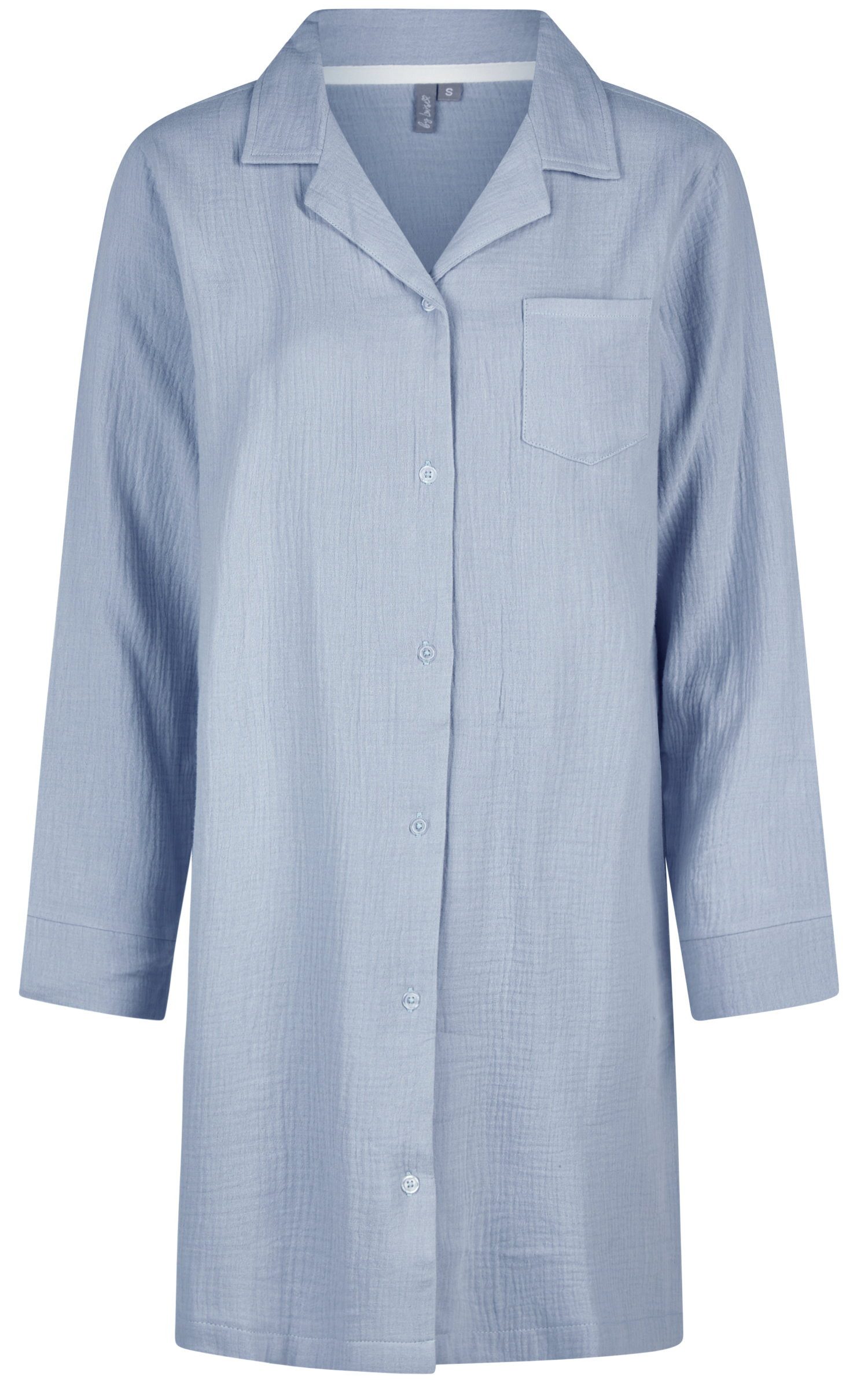 By Louise Nachthemd Damen Musselin Schlafshirt geknöpft (1-tlg) Modisch günstig online kaufen