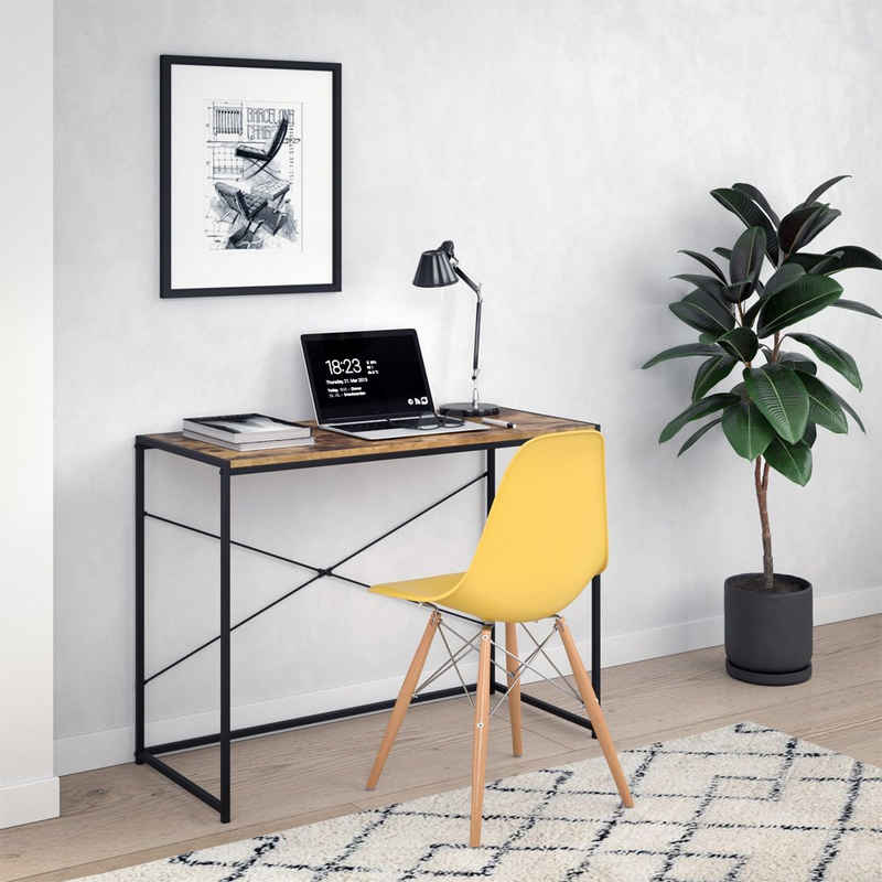 Vicco Schreibtisch »Loft Fyrk Bürotisch Arbeitstisch PC Tisch Holz Natur 100 x 45 cm«