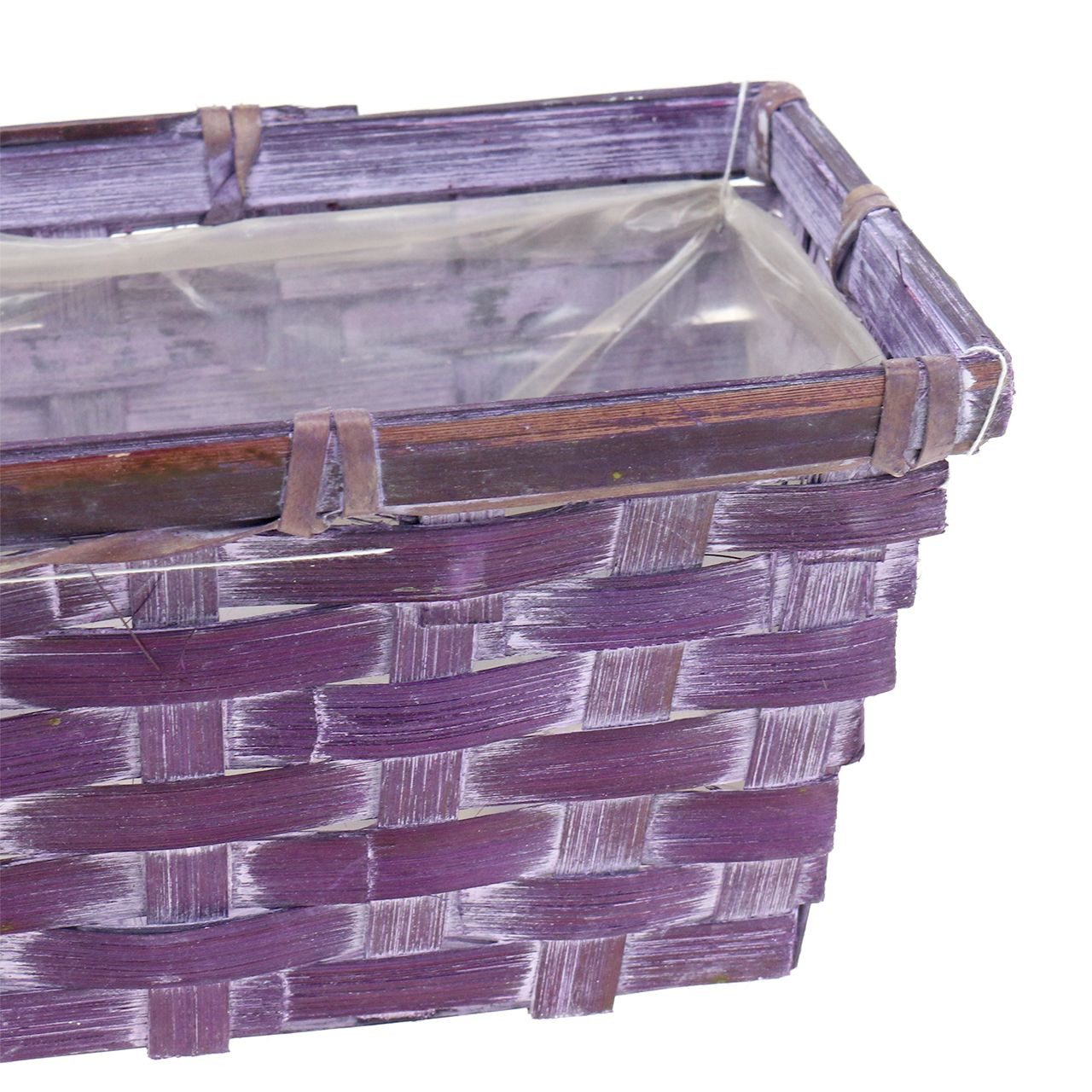 Florists Products Dekokorb Spankorb Set eckig Lila/Weiß/Rosa 6 St für Frühlingsdeko, 6 Stück
