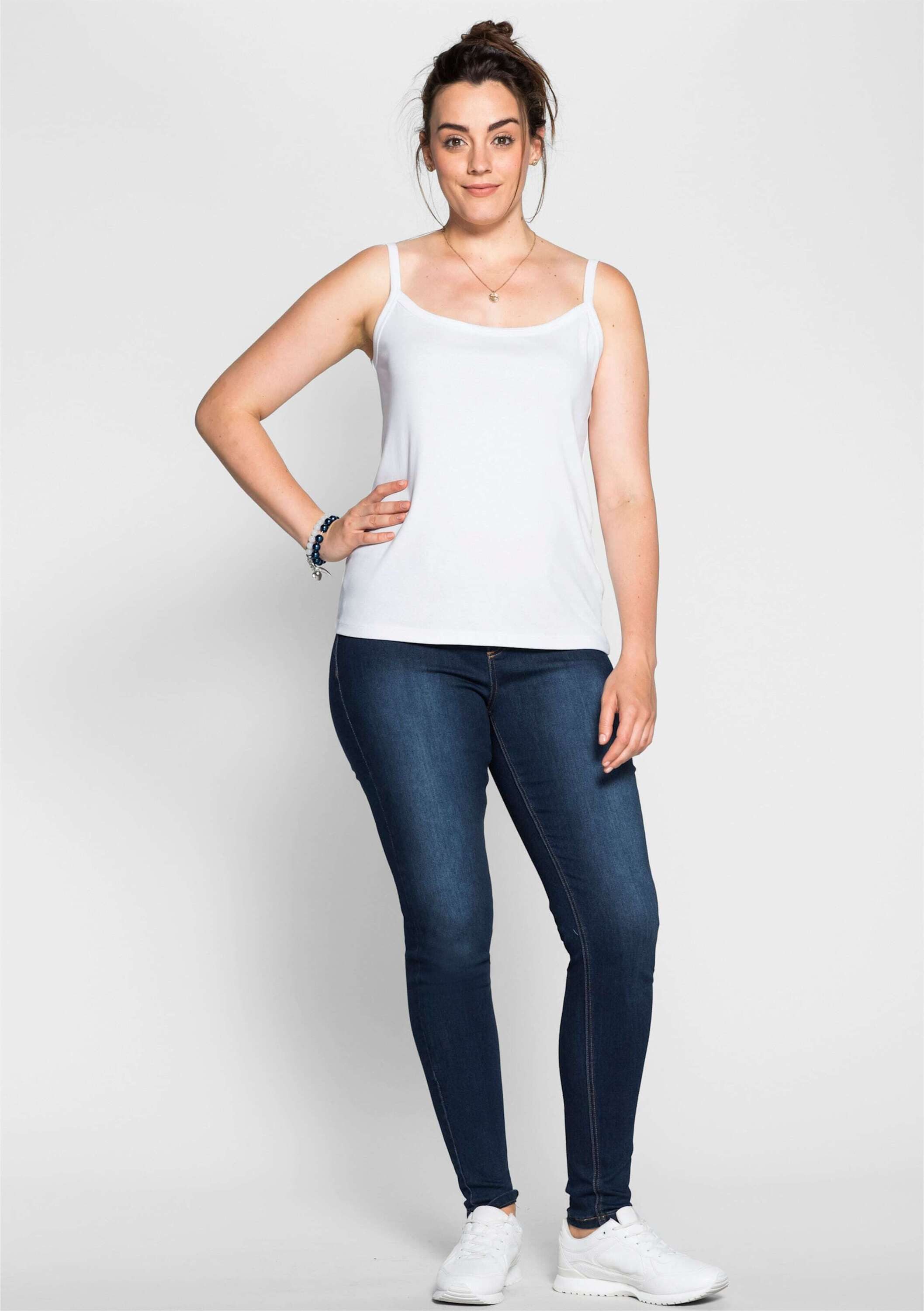 Sheego Shirttop Spaghettitop Ärmellos – Bild 3 von 5