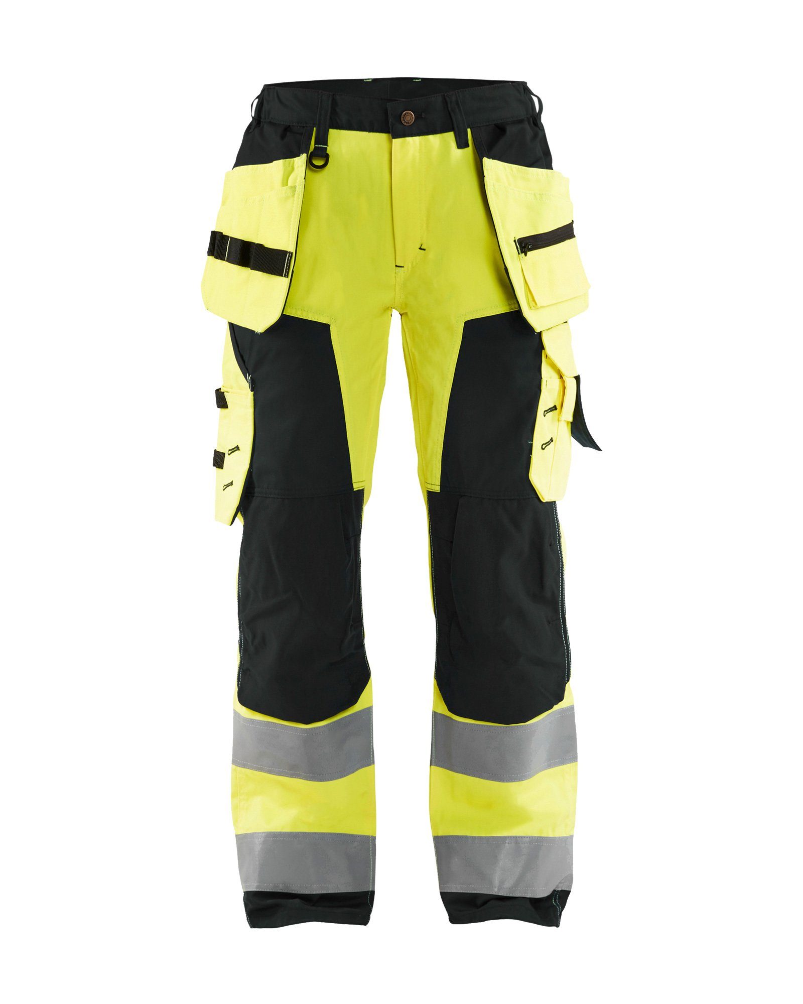 BLÅKLADER Arbeitsbundhose Damen High Vis Arbeitshose mit Werkzeugtaschen (1-tlg) gelb/schwarz
