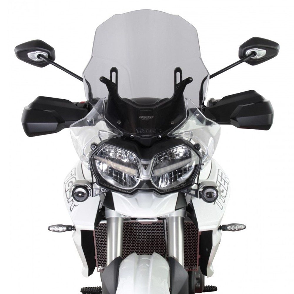 MRA Motorradhelm-Visier Tourenscheibe für Triumph Tiger 800 XC 18-19 Windschild "TM" # rauchgr