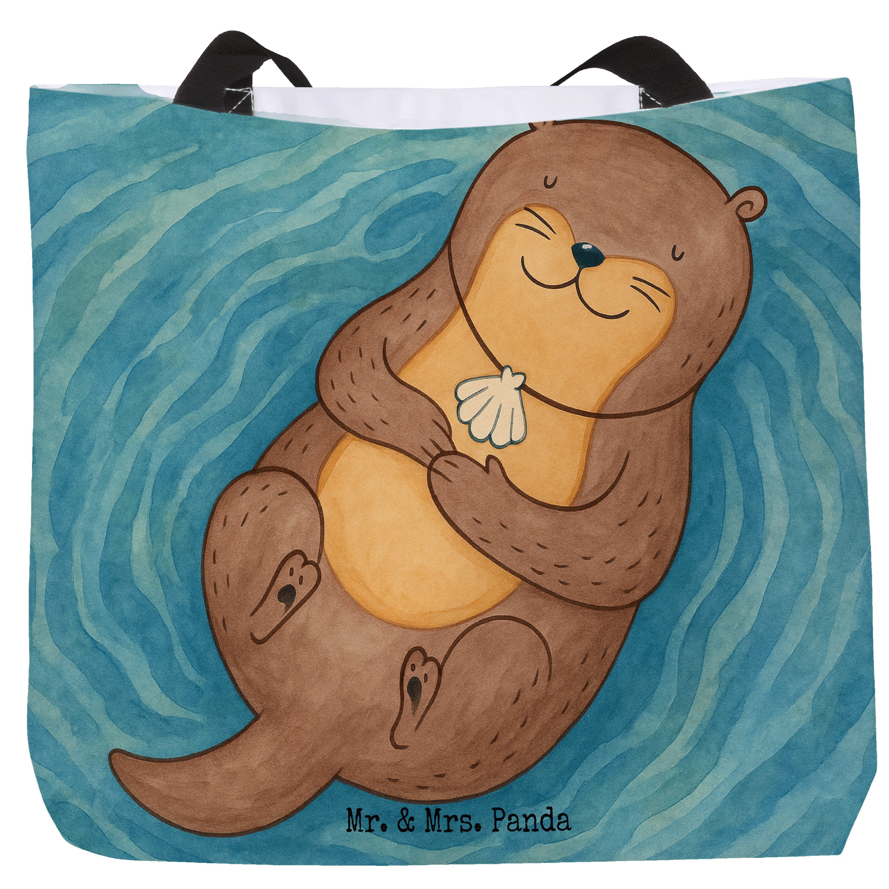 Shopper Otter Muschel Design, Schultasche, Weiß, Büro, Träumen, Laptoptasche