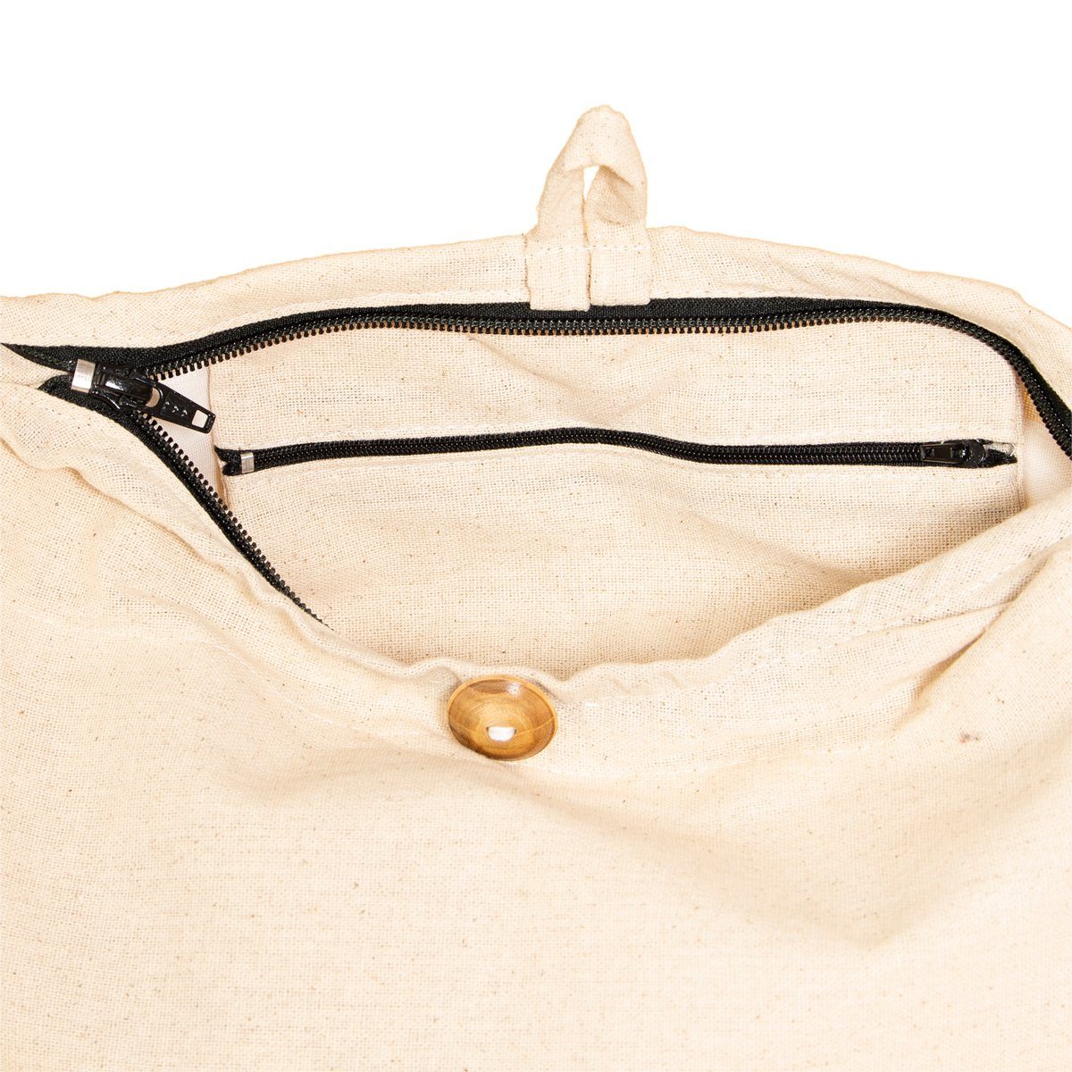 Handtasche aus 2 Baumwolle Umhängetasche einfarbig Größen, Wickeltasche Natural in als Beuteltasche Schultertasche PANASIAM oder auch Strandtasche 100% Schulterbeutel