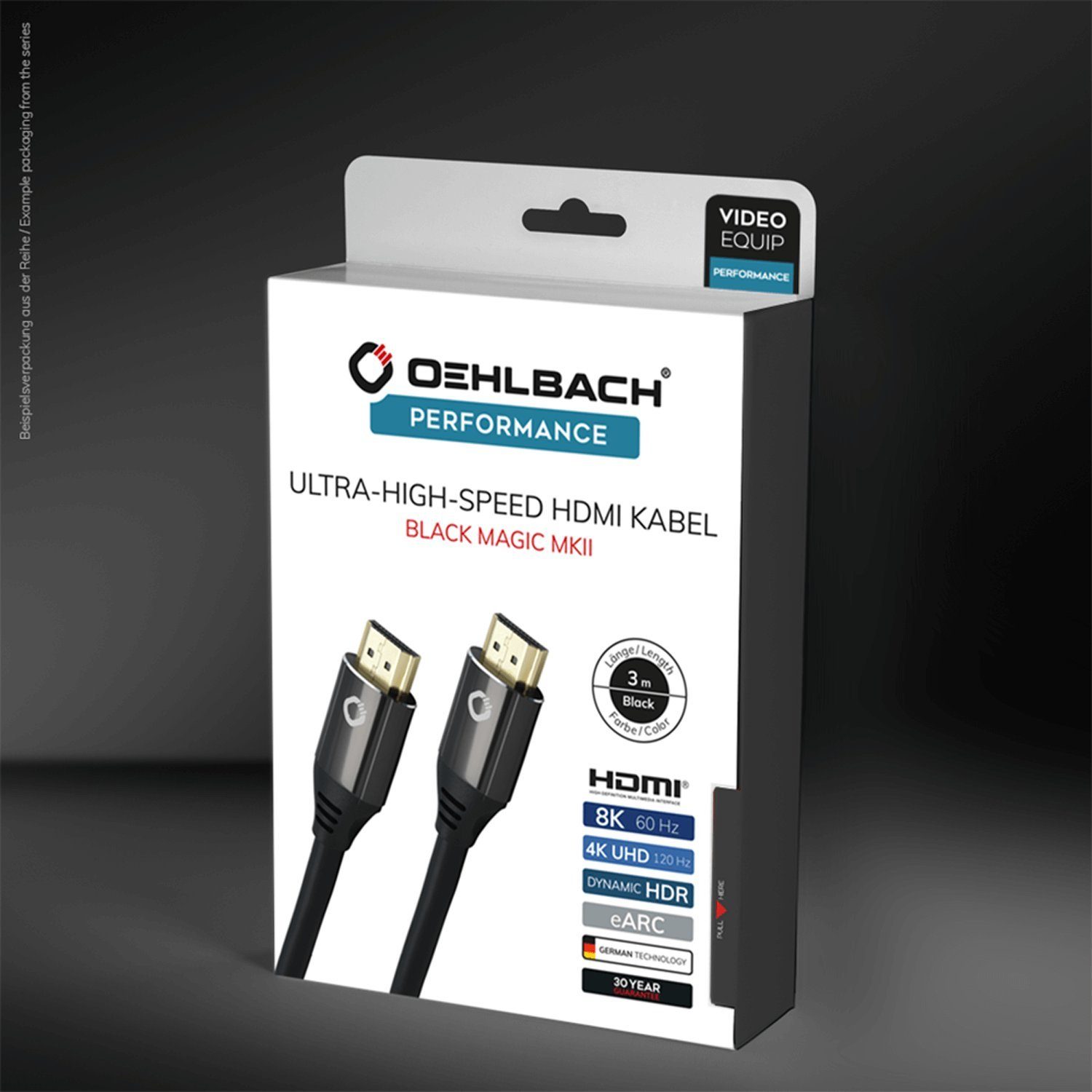Black Oehlbach Ultra MKII Magic HDMI-Kabel, (75 High-Speed Schwarz cm) HDMI, Kabel HDMI® HDMI