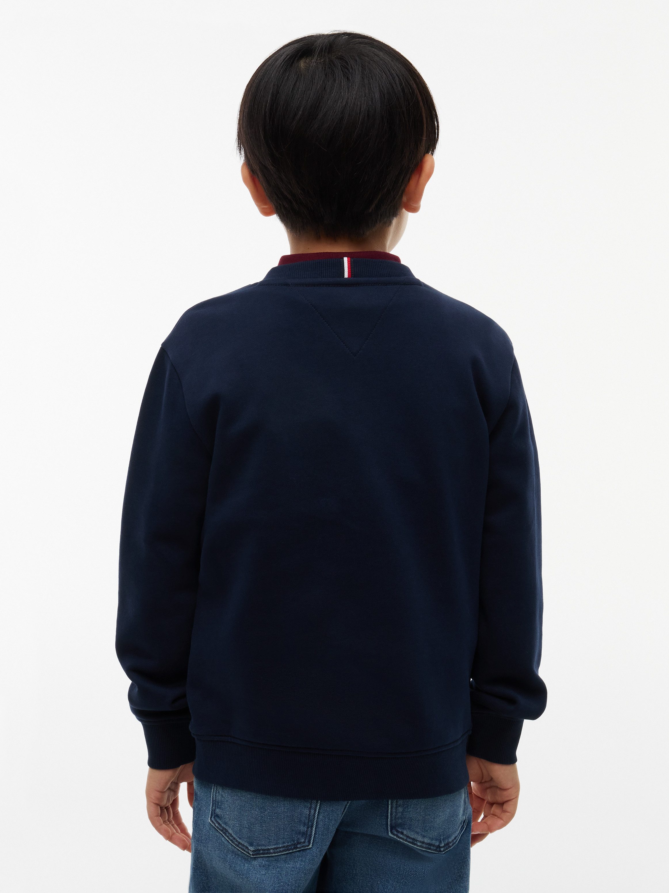 Tommy Hilfiger Sweatshirt ESSENTIAL LOGO SWEATSHIRT Rundhalsausschnitt, Regular Fit, Logoschriftzug, Kinder bis 16 Jahre