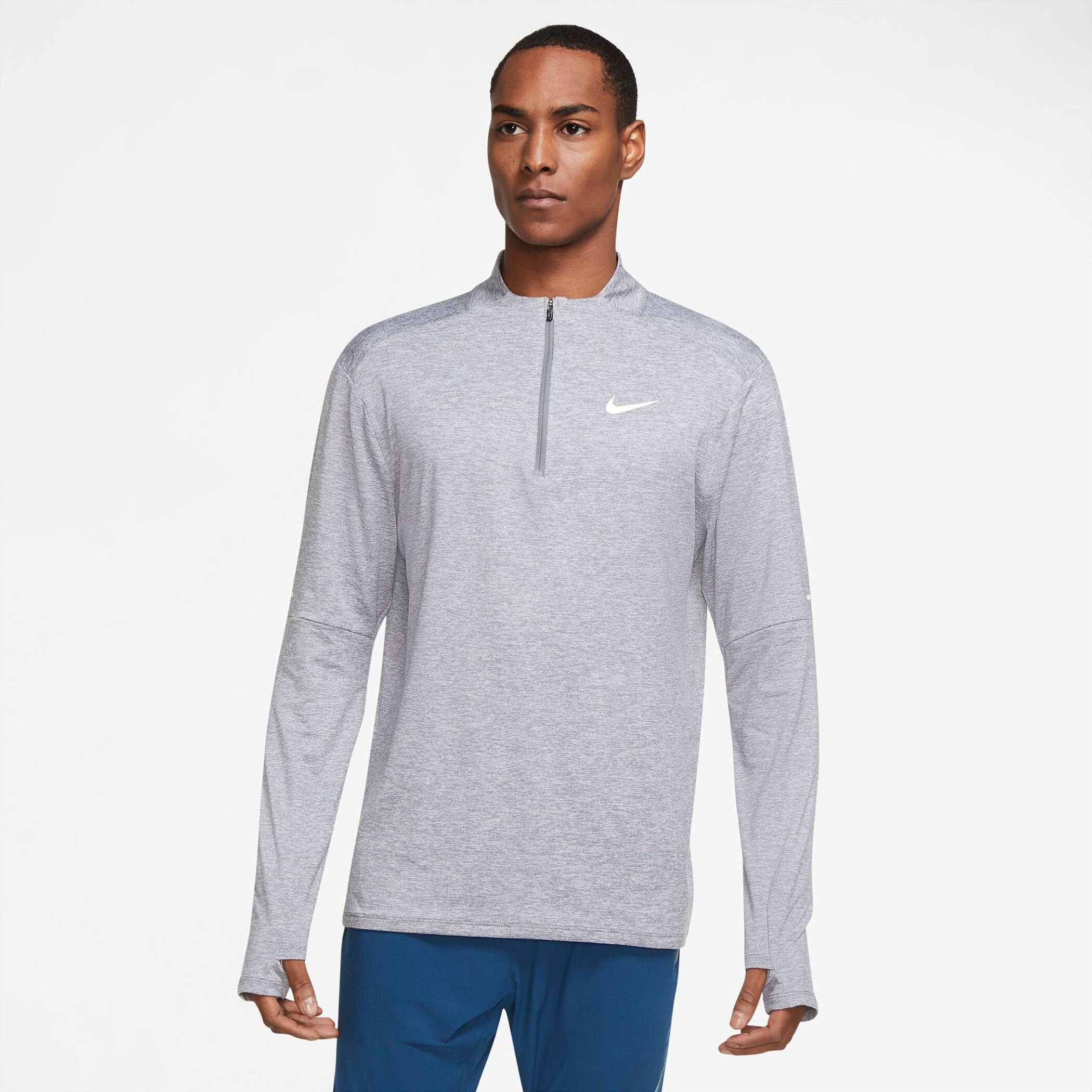 Nike Sweatshirt M NK DF ELMNT TOP HZ SMOKE GREY/GREY FOG/HTR/RE günstig online kaufen