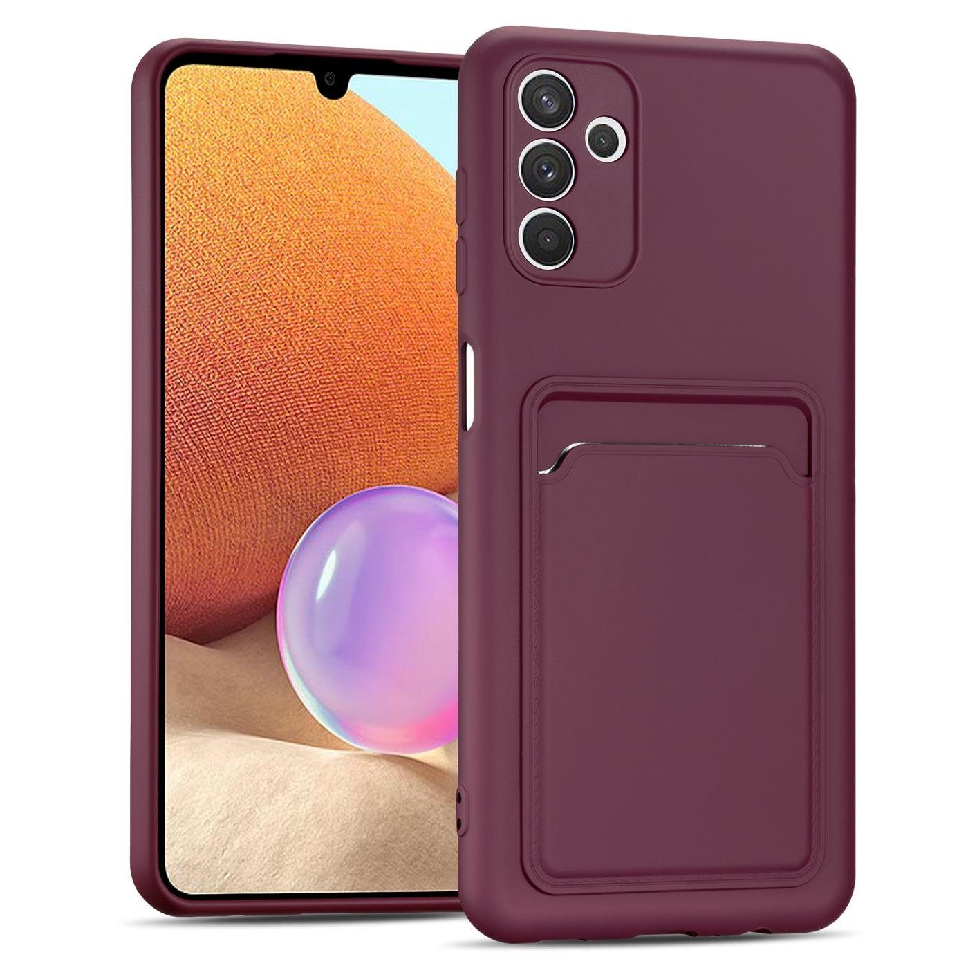 CoolGadget Handyhülle Card Case Handy Tasche für Samsung Galaxy A54 5G 6,4 Zoll, Silikon Slim Schutzhülle mit Kartenfach für Samsung A54 5G Hülle