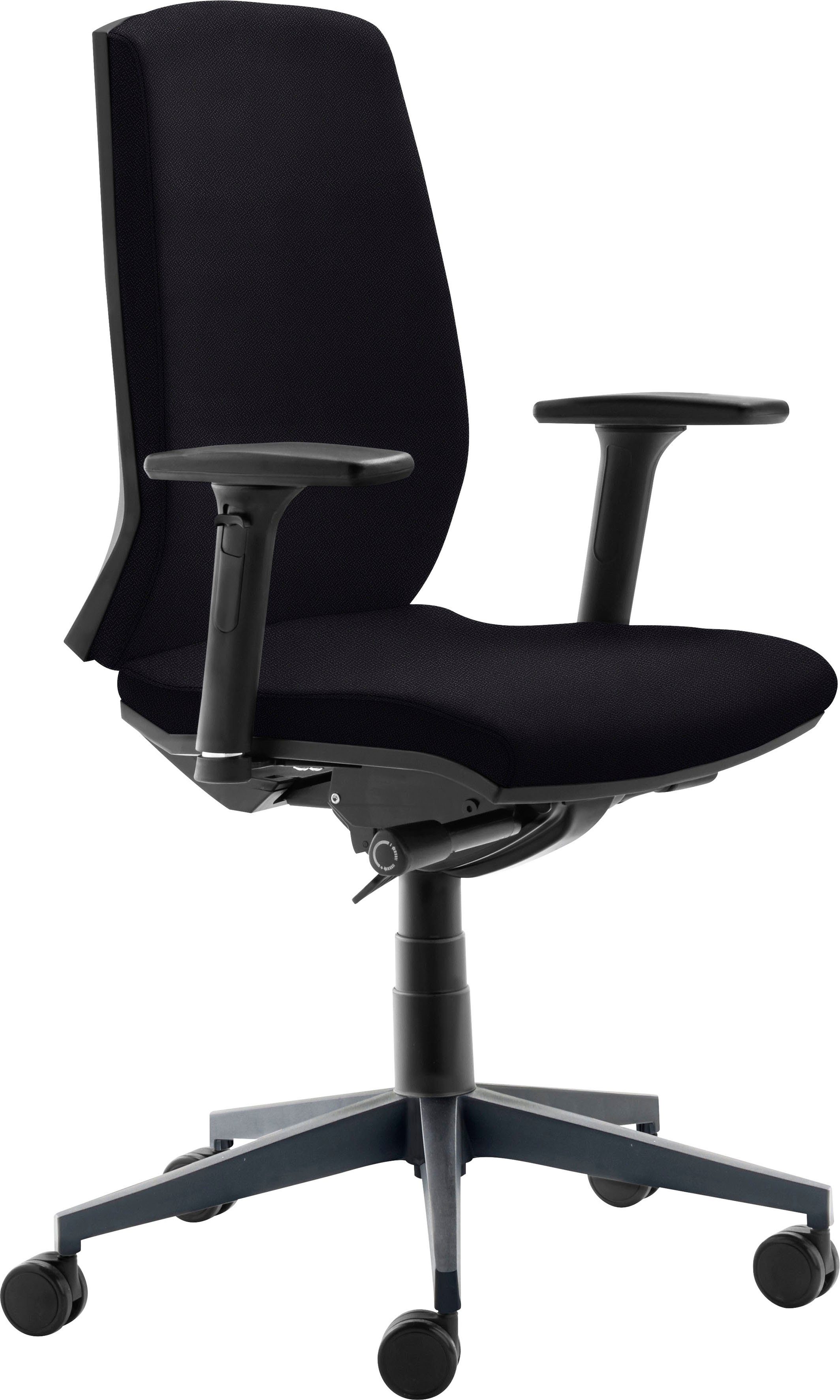 Mayer Sitzmöbel Drehstuhl 2470, Rückenhöhe 7-fach verstellbar Schwarz | Schwarz