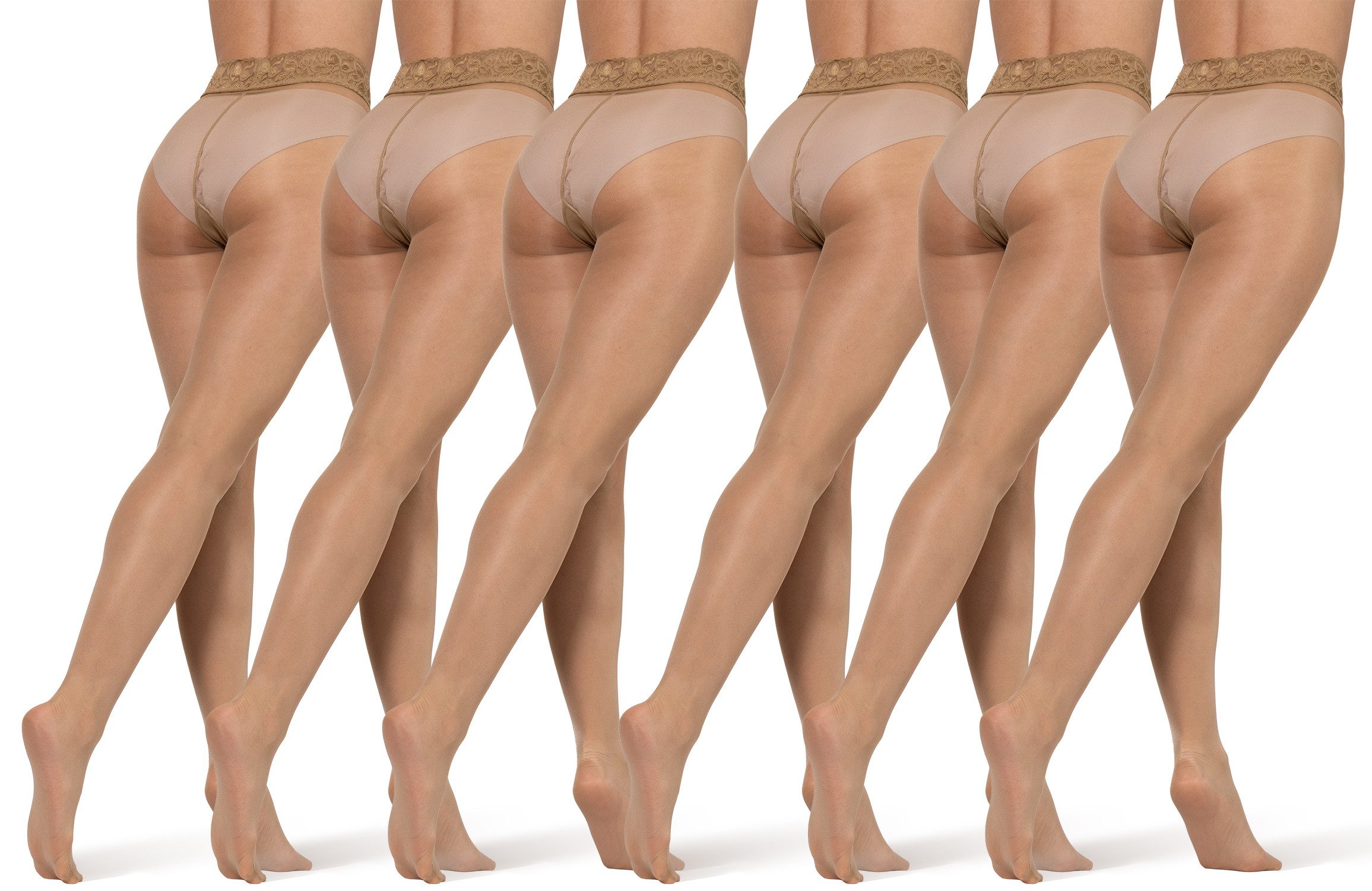 Feinstrumpfhose Spitzenbund Strumpfhose Hüftstrumpfhose