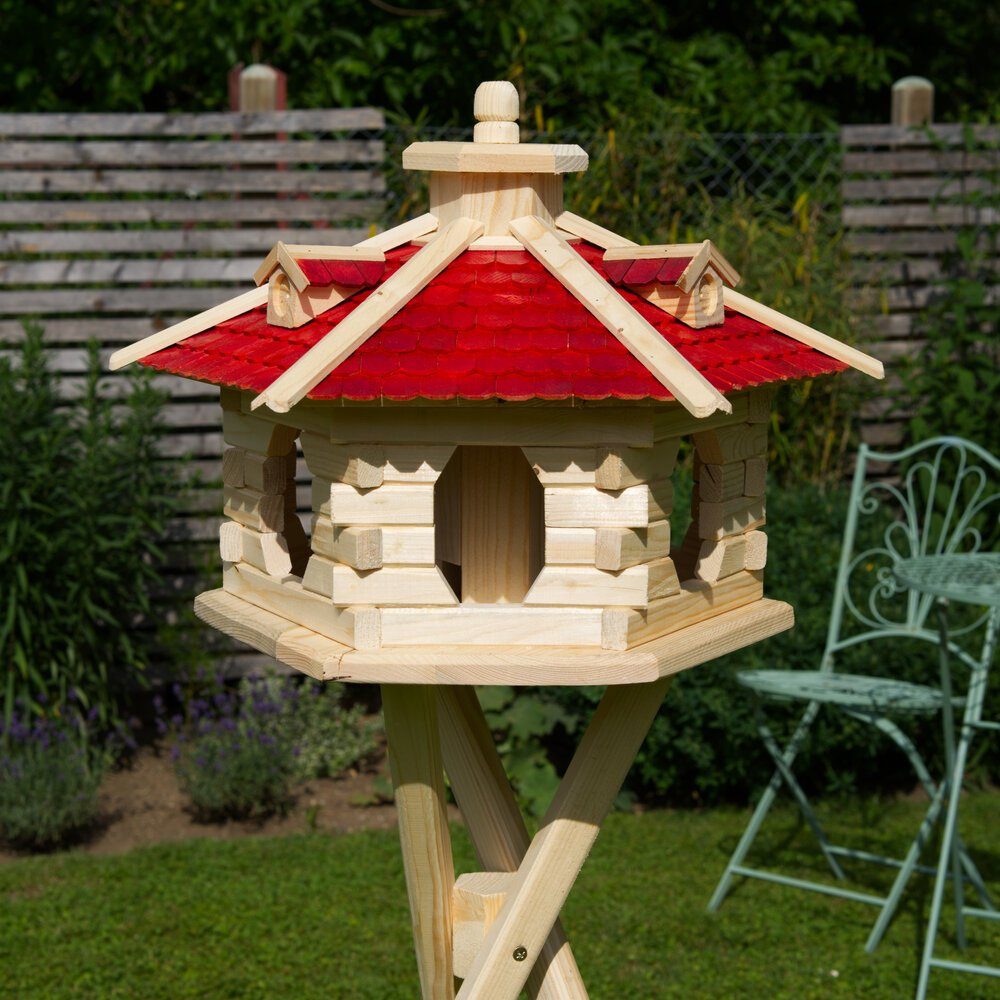 Hexagonales Vogelhaus - Dekoratives Futterhaus Mit Bitumendach