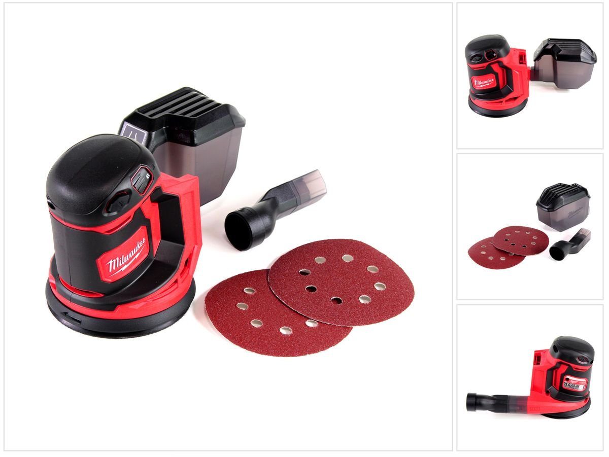 Milwaukee Akku-Exzenterschleifer M18 BOS125-0 Akku Exzenterschleifer 18V 125mm Solo - ohne Akku, ohne