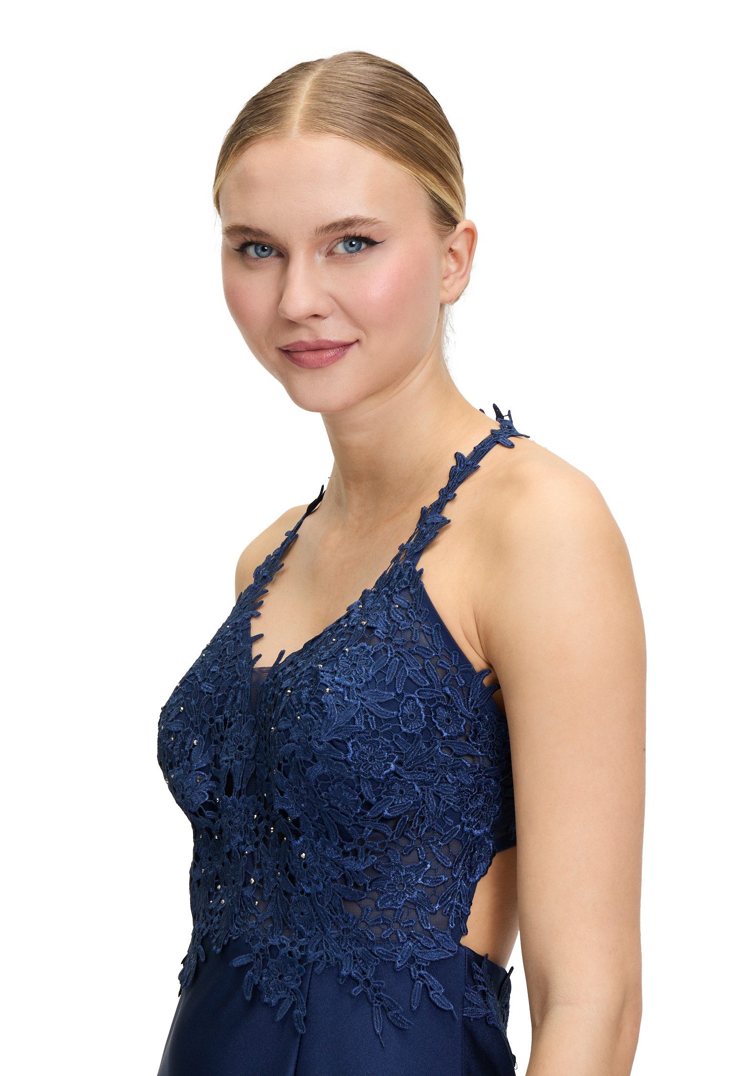 Vera Mont Abendkleid Damen mit Strass Rückenfrei