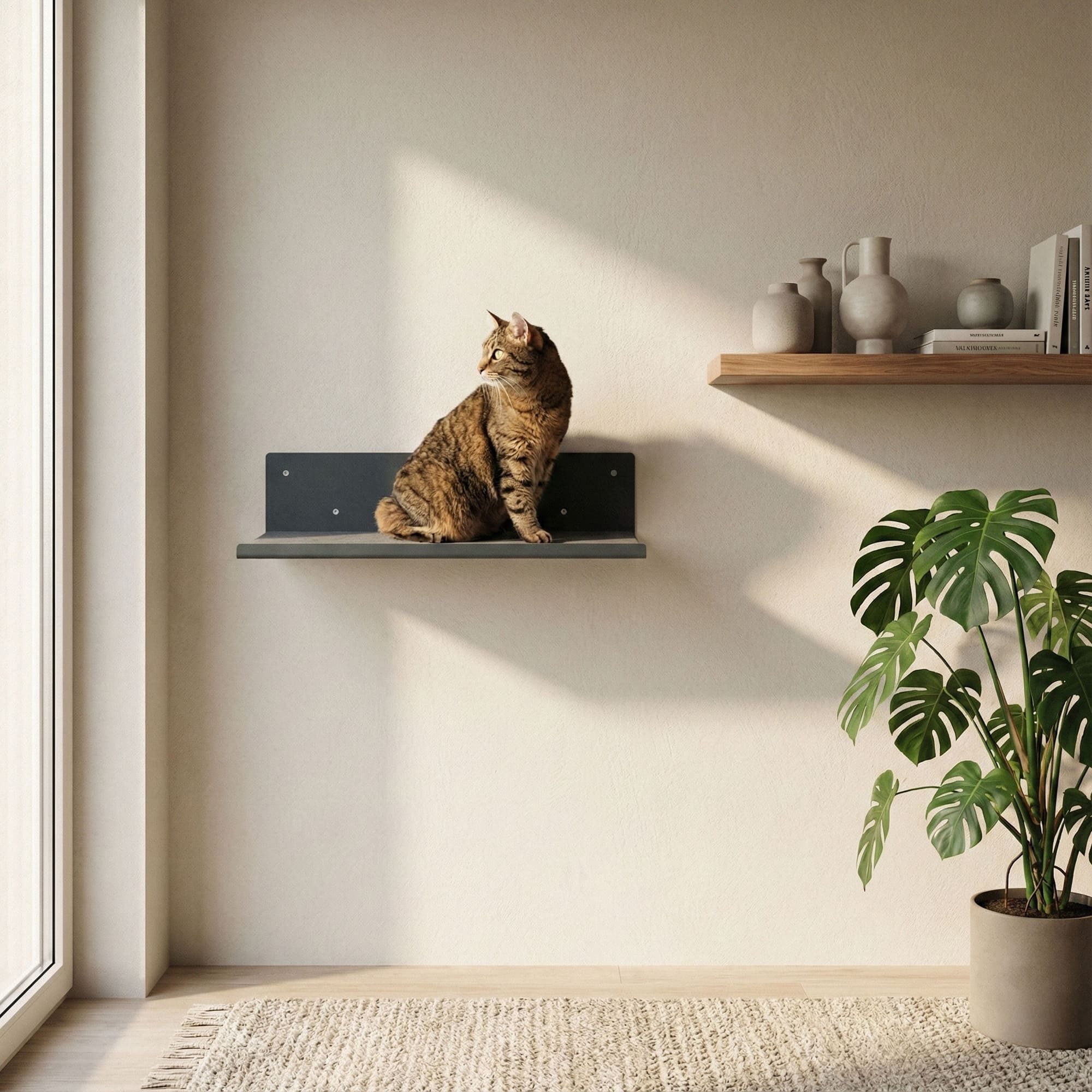 LucyBalu Katzenliege STRAIGHT mit Auflage aus Wolle