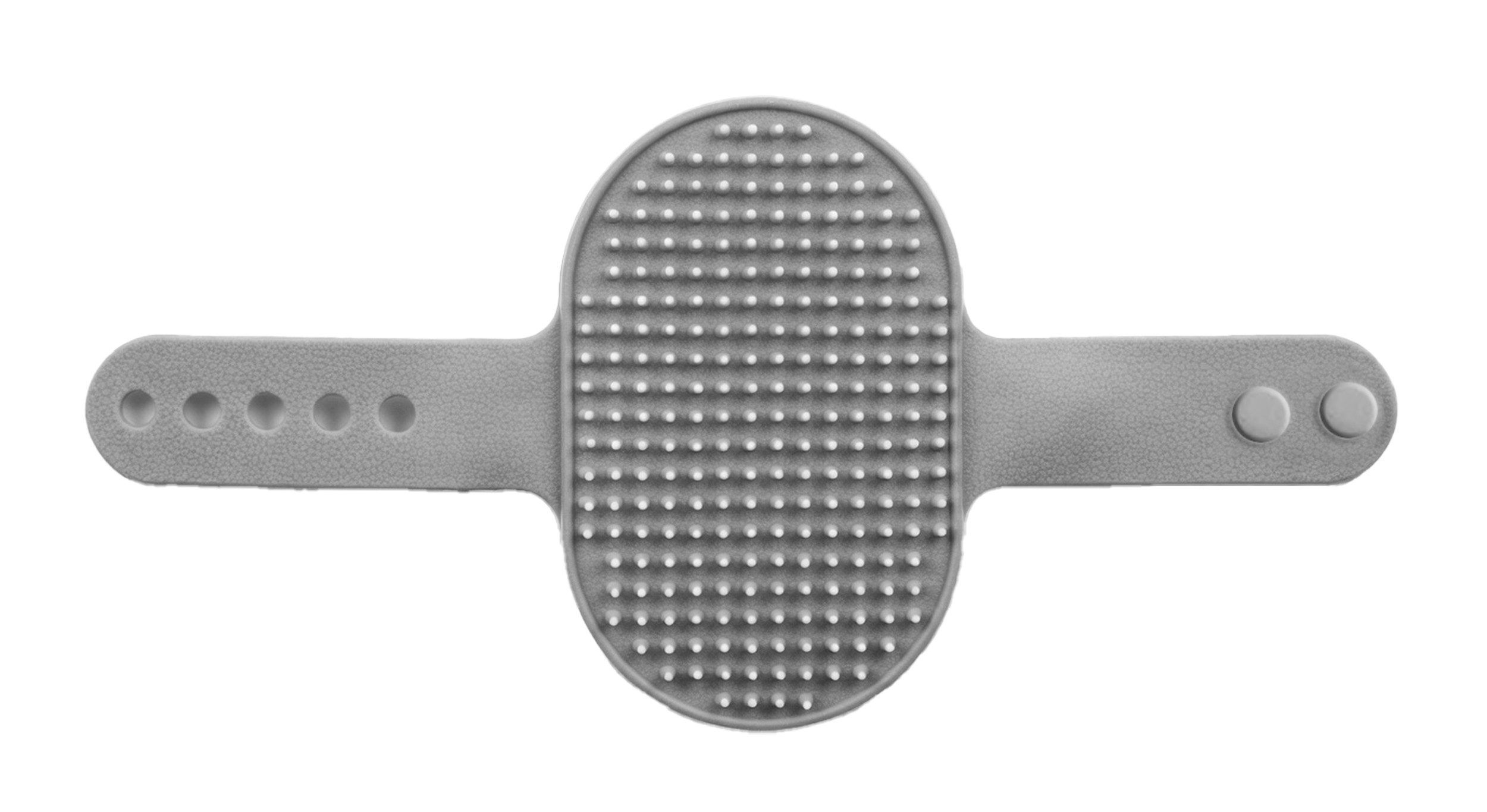 Mascow Fellbürste TIERBÜRSTE mit Metallstiften und Handriemen aus Silikon oval Grau 99, Metall, Fellbürste Hundebürste Katzenbürste Fellpflege