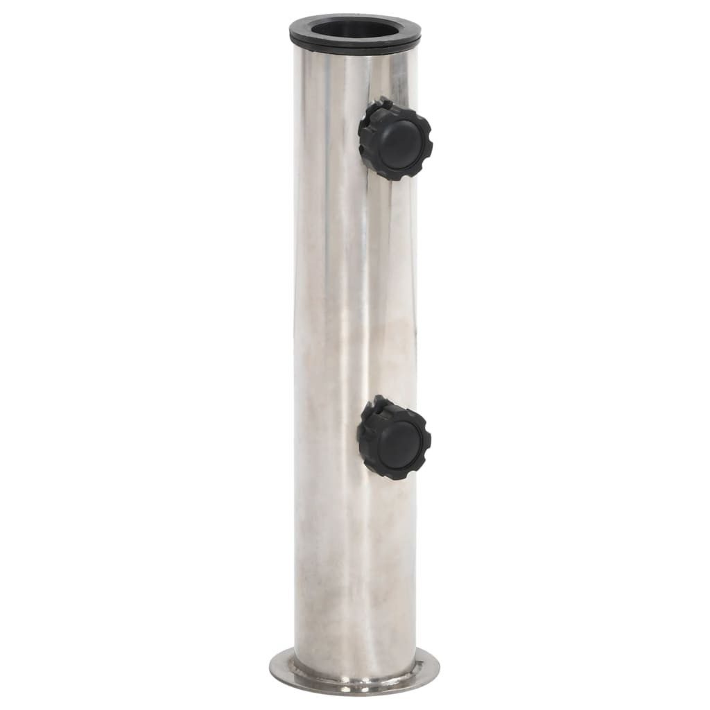 vidaXL Schirmhalter Sonnenschirmständer für Ø38/48 mm Mast Silbern Edelstahl