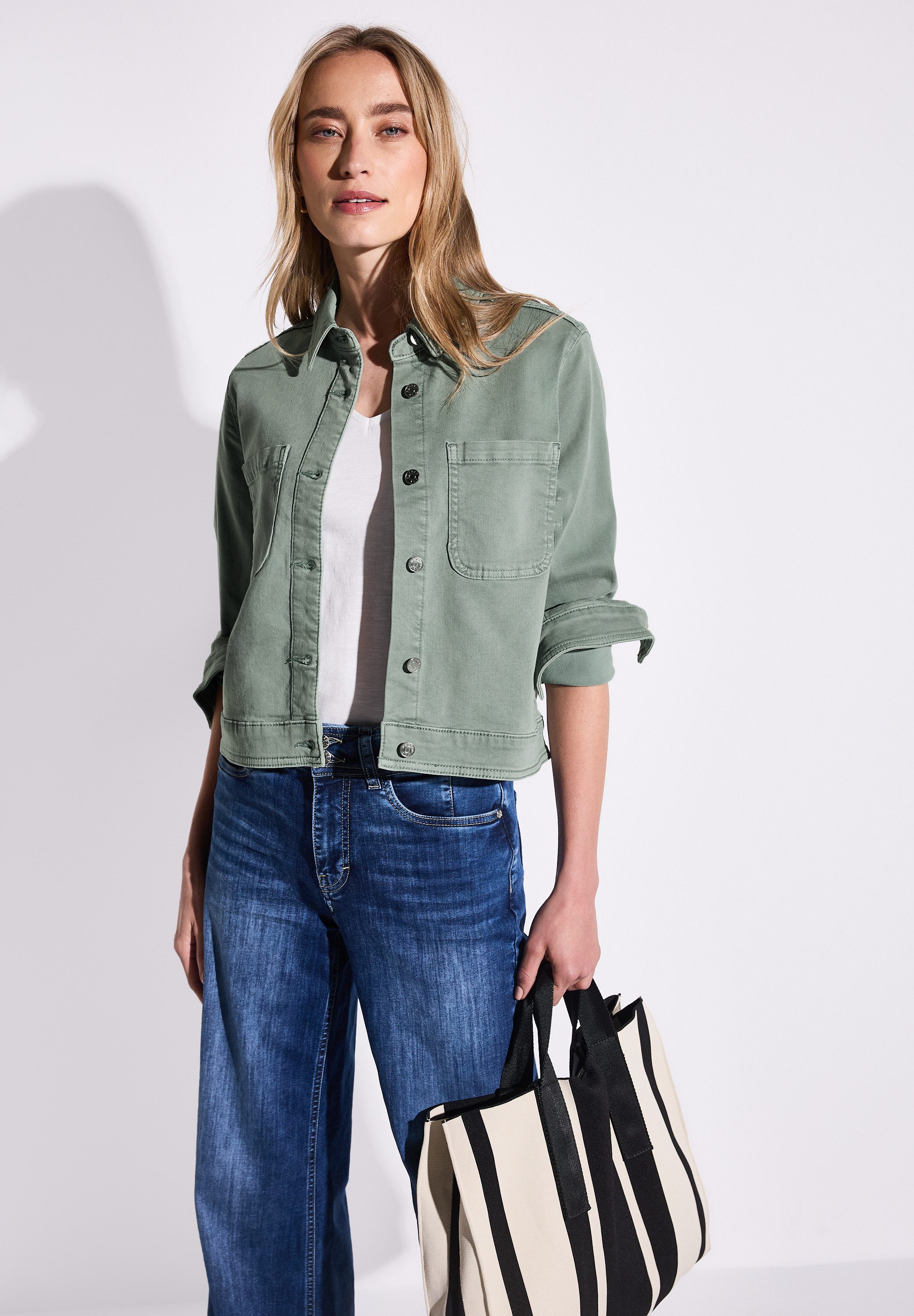 STREET ONE Jeansjacke mit Knopfleiste