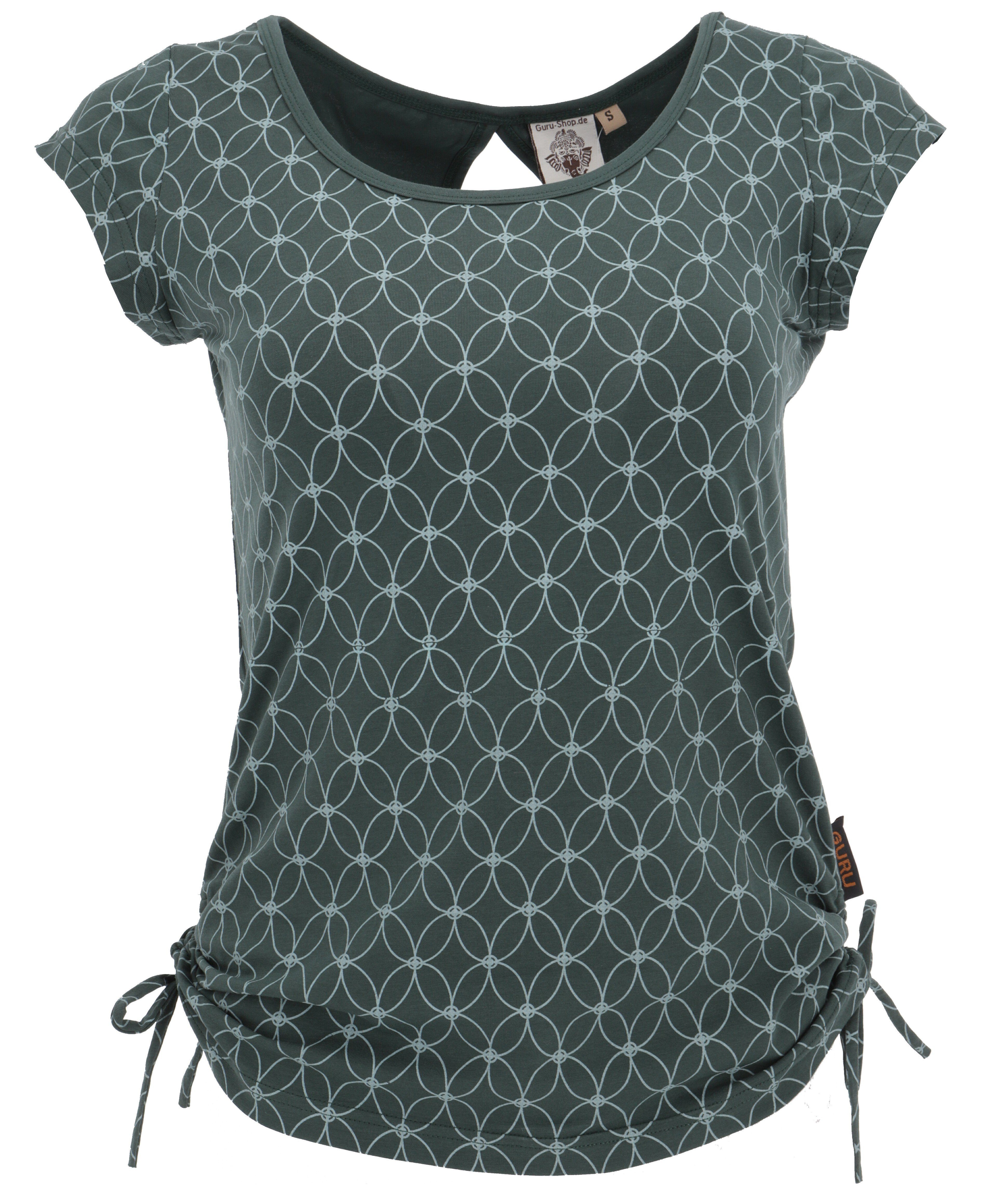 Guru-Shop T-Shirt Yoga -T-Shirt aus Bio-Baumwolle Flower of life.. alternat günstig online kaufen