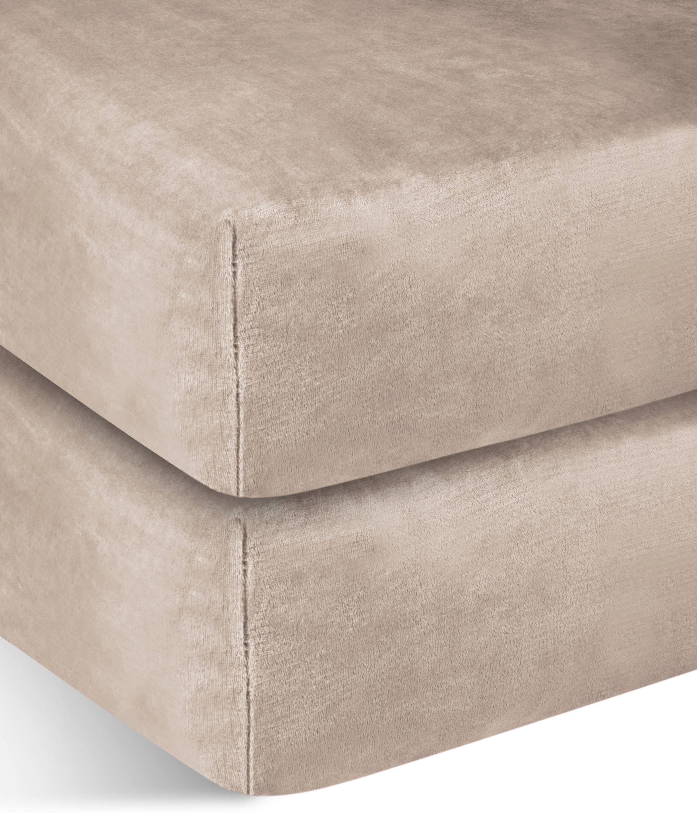 Aspero Bettlaken 2 Flanell-Spannbettlaken PERPIGNAN, Flanell, günstig online kaufen