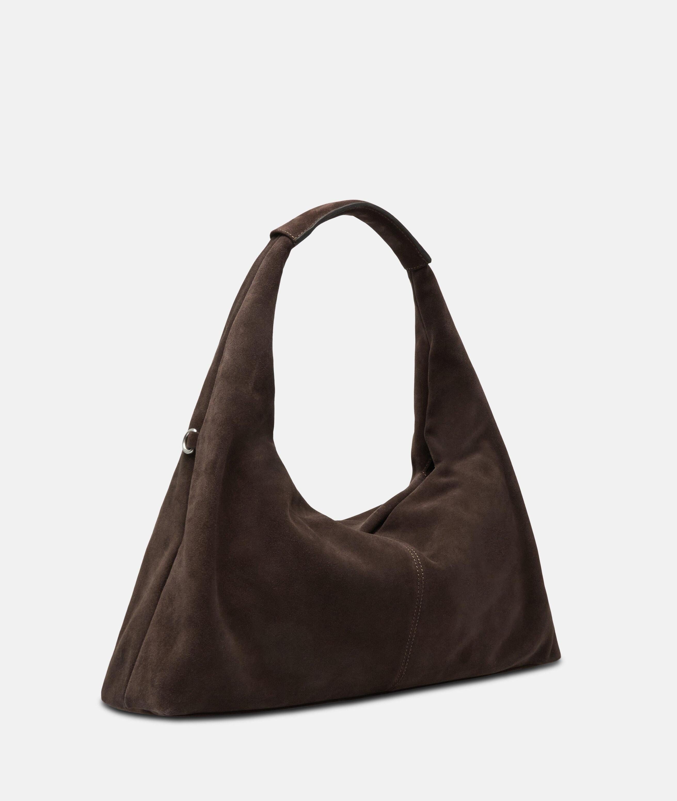 Liebeskind Berlin Schultertasche Scarlet Sachtel M, Geräumige Schultertasche aus weichem Veloursleder