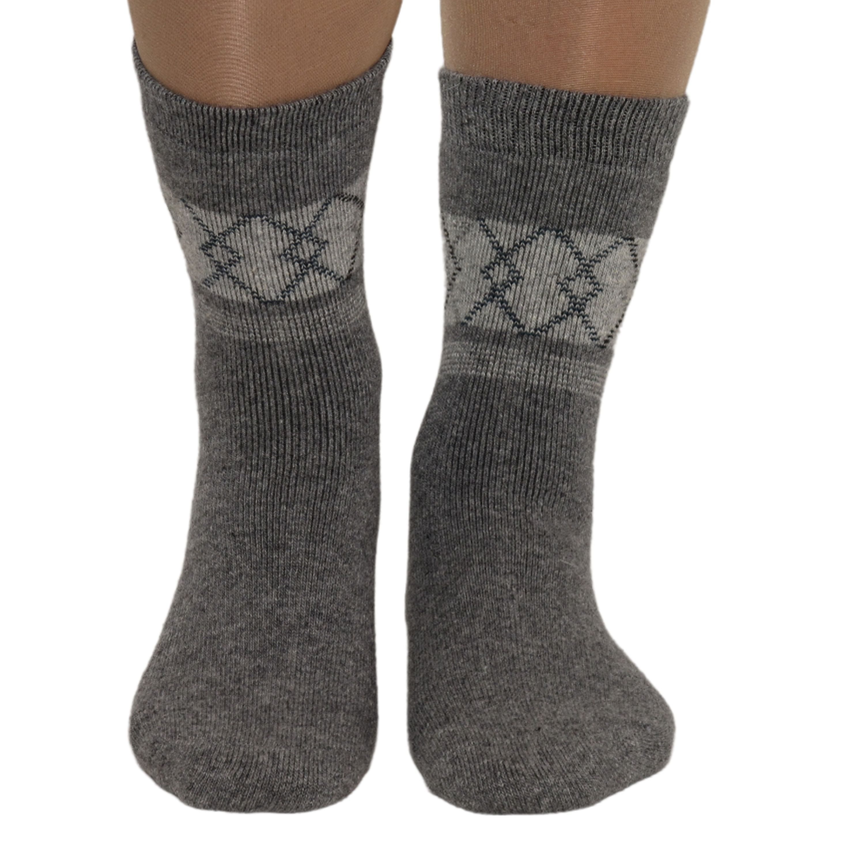 Antonio Socken 3 Paar Wollsocken Socken Thermo Strümpfe Herren Karomuster Gr. 39-42