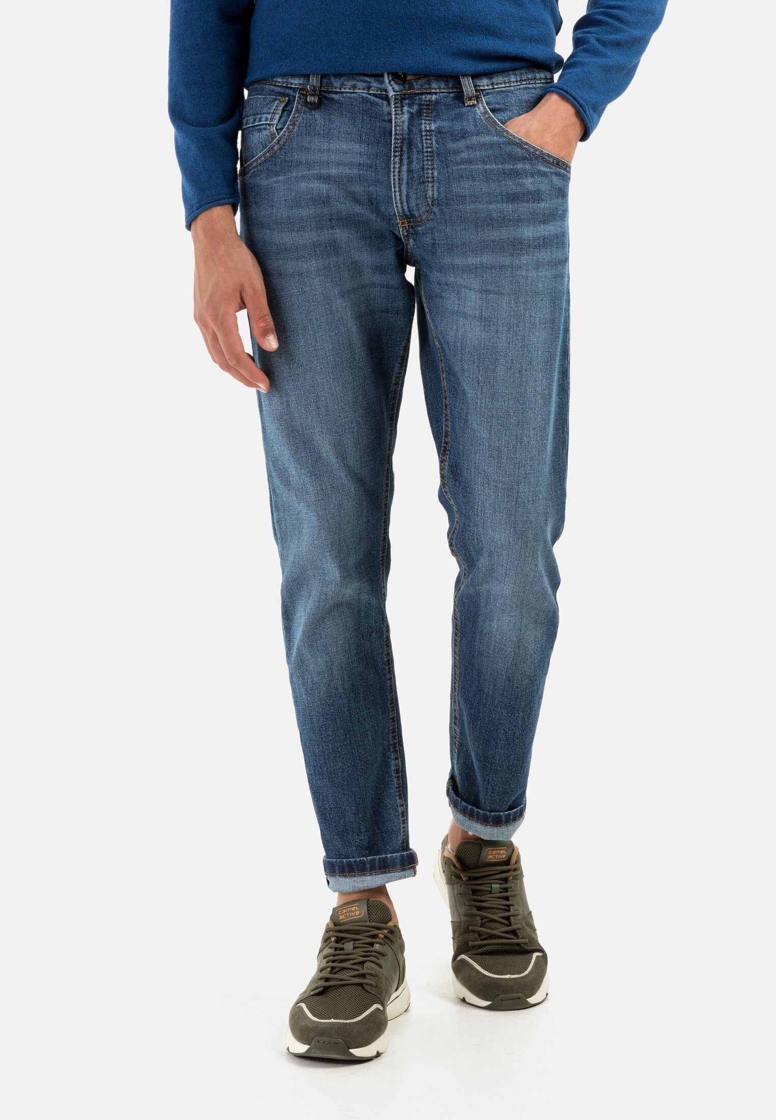 Camel Active Herren 5-Pocket-Jeans Relaxed Fit – Bequeme Denim-Jeans Im Klassischen Stil