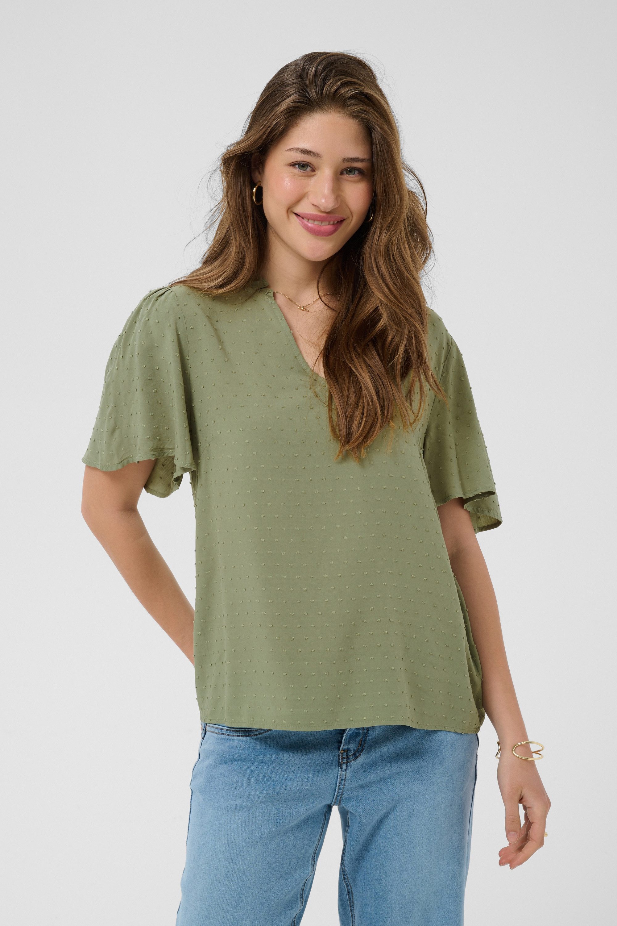 Cream Kurzarmbluse Kurzarm-Bluse CRLoma