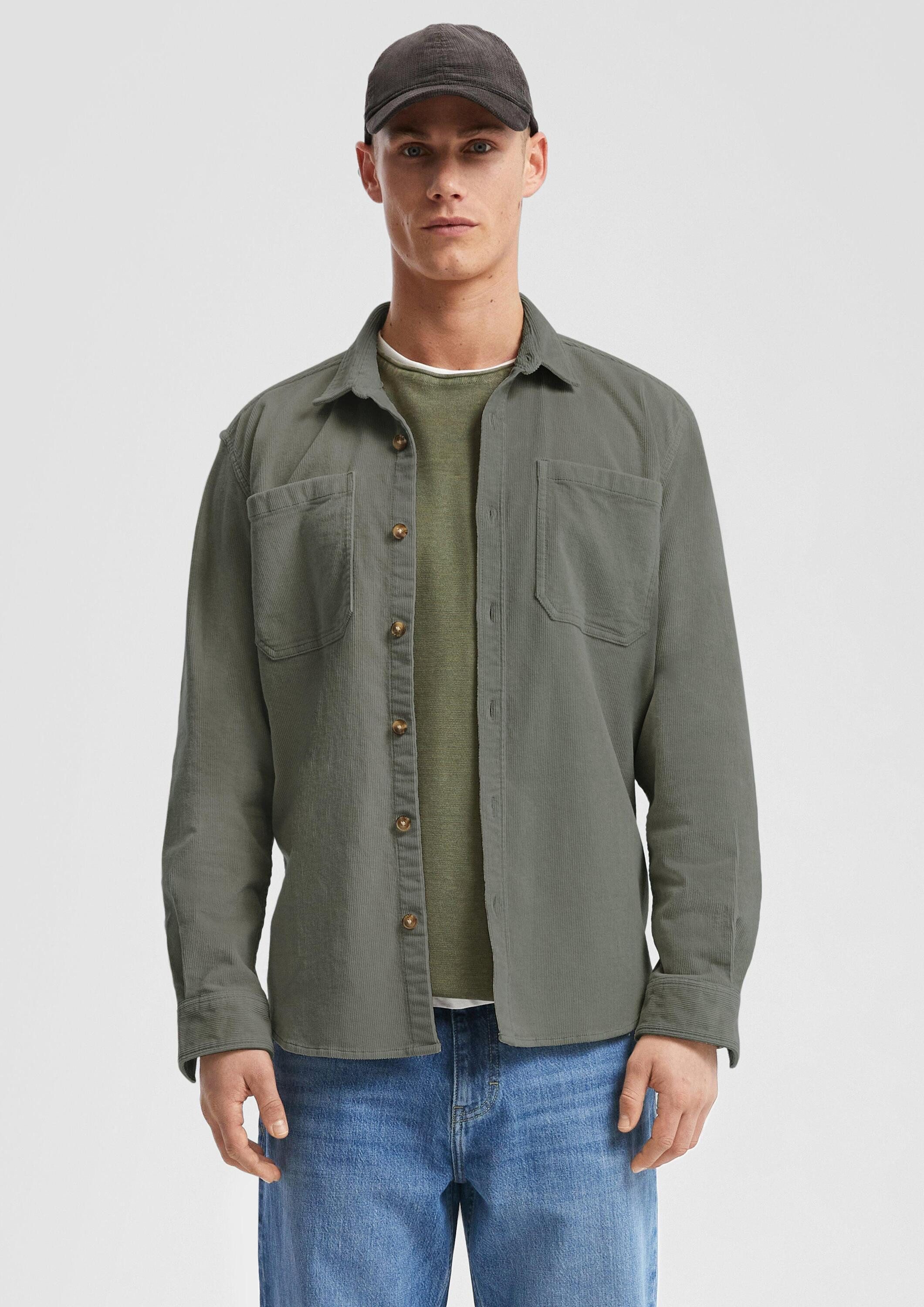 QS Hemdjacke Hemd Overshirt aus Cord mit aufgestetzten Taschen günstig online kaufen