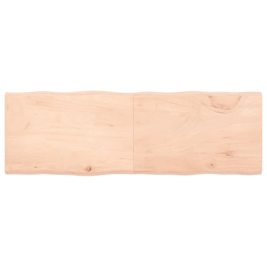 furnicato Tischplatte 180x60x(2-4) cm Massivholz Unbehandelt Baumkante (1 St)