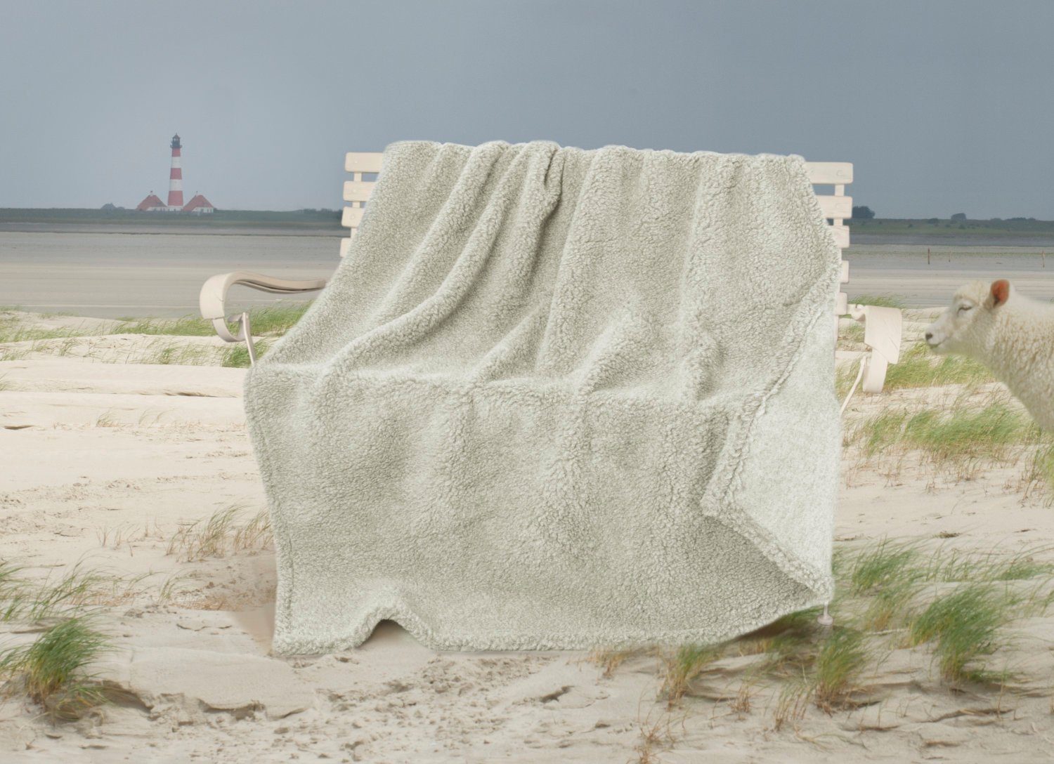 Wolldecke Wolldecke Nordsee aus 100% SSW Schafschurwolle, Wohnen und Accessoires GmbH & Co. KG