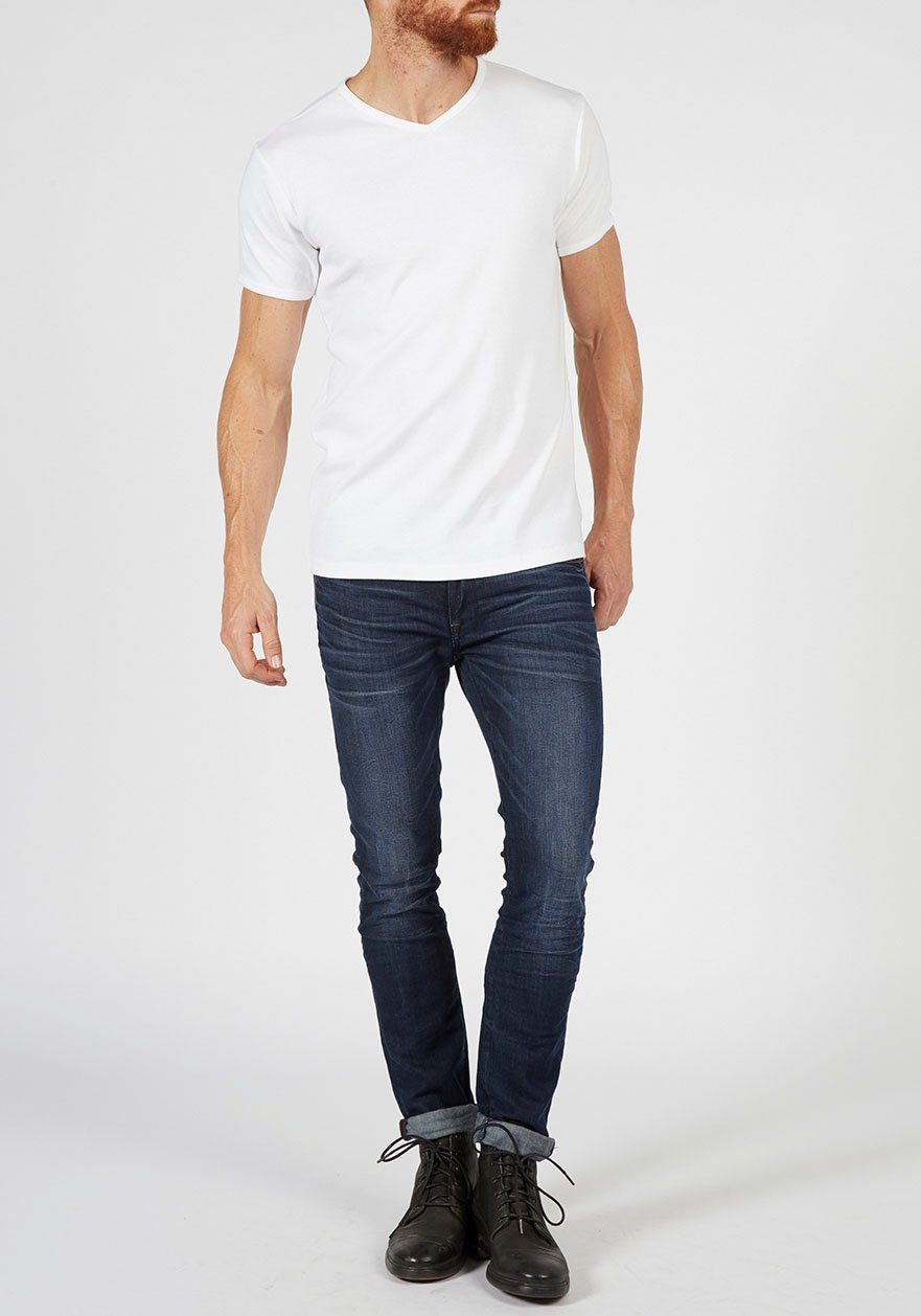 mit White Petrol T-Shirt Bright Industries V-Ausschnitt