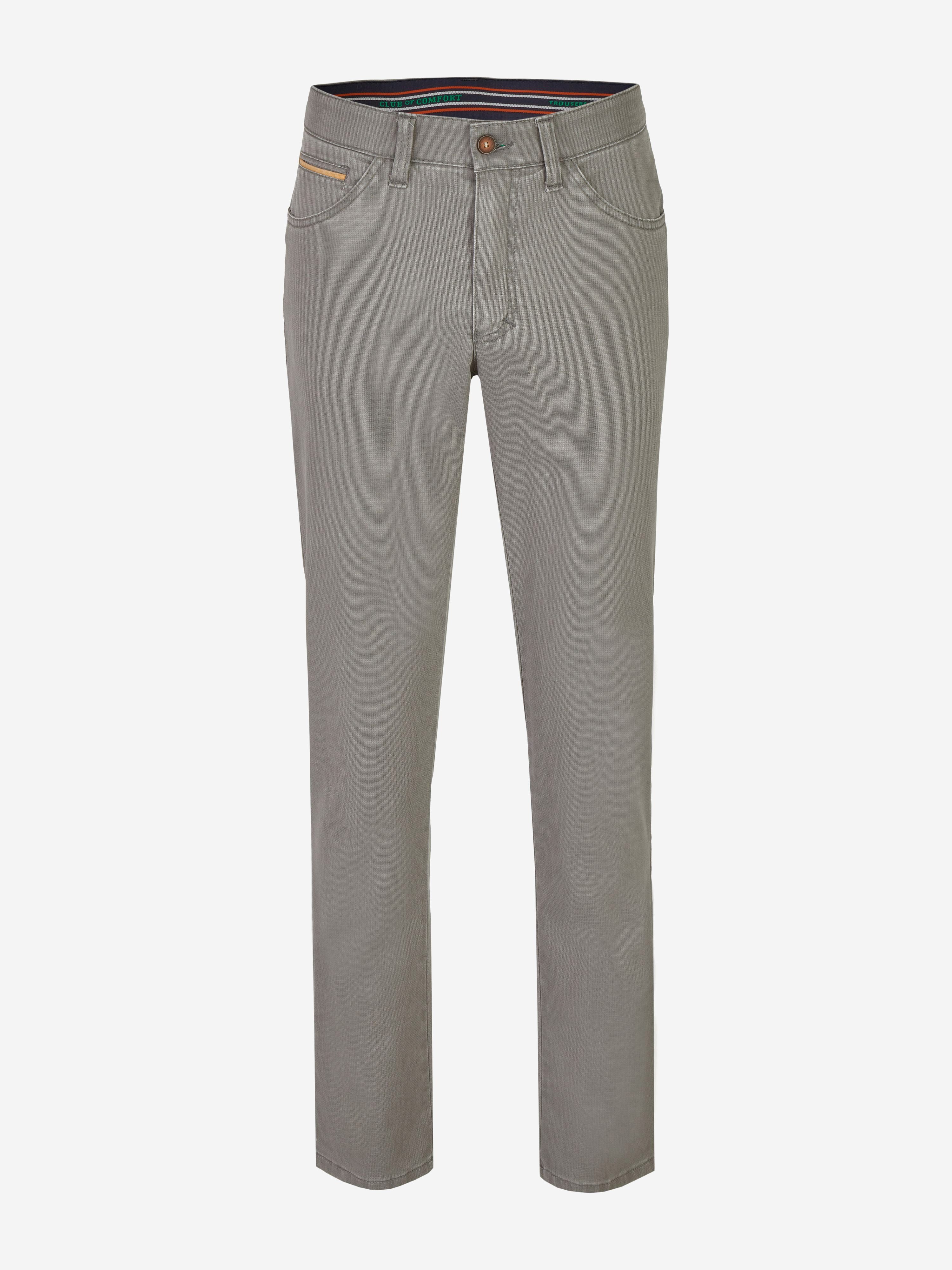 Club of Comfort 5-Pocket-Hose modifizierte 5 Pocket MARVIN 7506 - grau - Herrenhose - 58 Bequeme Swing-Pocket, elastischer Komfortbund - High Stretch Baumwolle