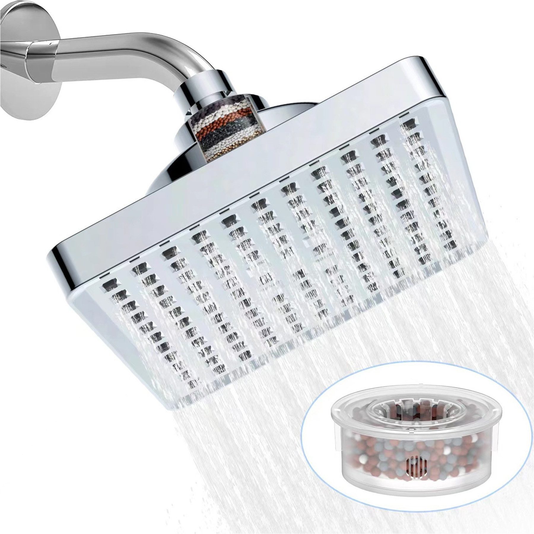 Regenduschkopf Duschkopf mit Filter, Duschkopf Wassersparend