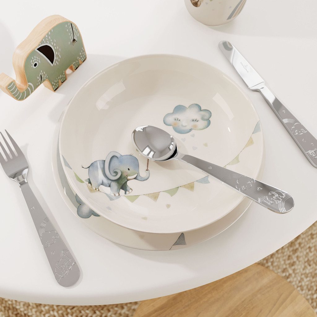Villeroy & Boch Kinderschale Walk like an Elephant Kinder-Suppenteller, Porzellan, (1-tlg), Premium Porcelain, mikrow.- & spülm.sicher, Made in Germany