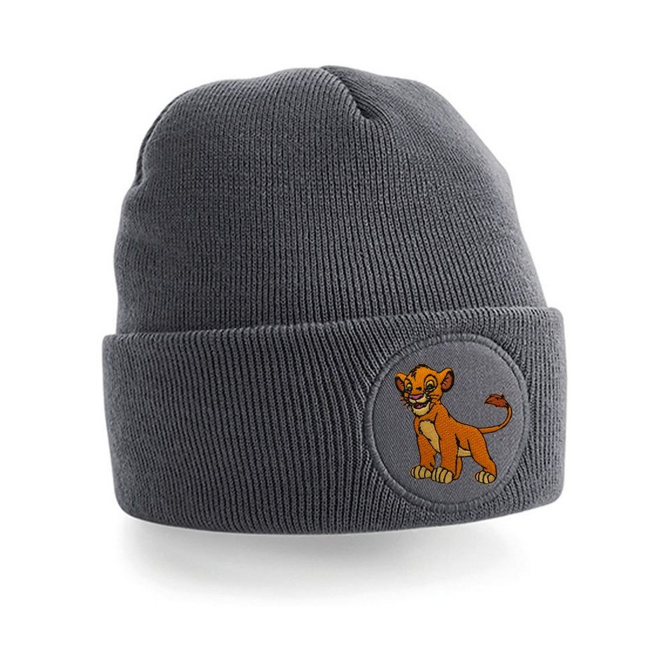 Blondie & Brownie Beanie Unisex Erwachsenen Mütze Simba Stick Patch Lion  König der Löwen Nala