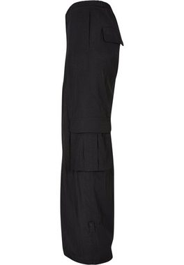 URBAN CLASSICS Stoffhose Urban Classics Damen Ladies Wide Crinkle Nylon Cargo Pants (1-tlg)