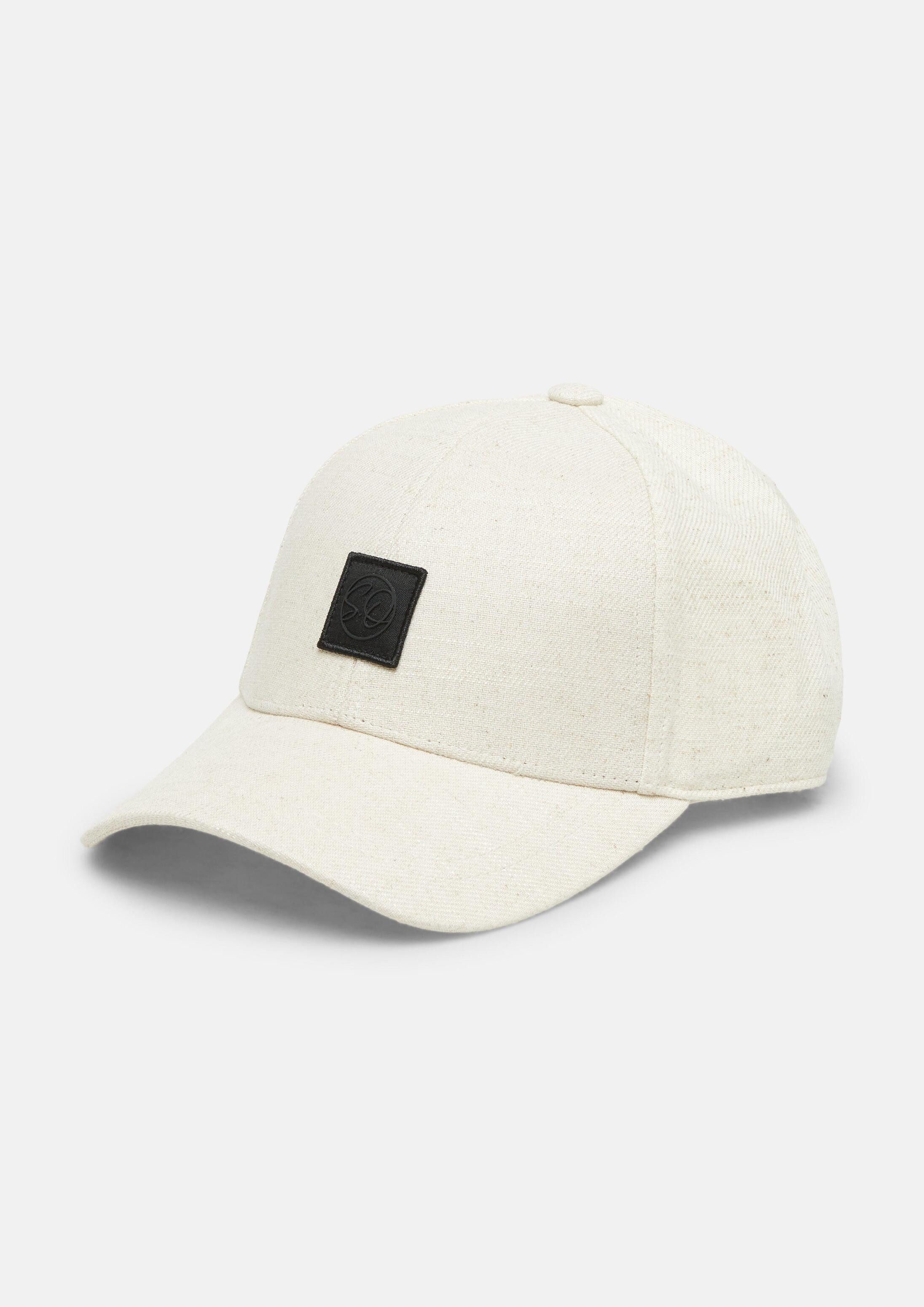 s.Oliver Snapback Cap Kappe Cap aus Leinenmix mit Label-Patch