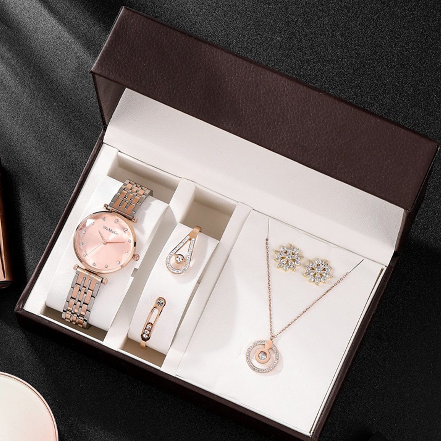 Luckice Quarzuhr Premium Damen Schmuckset mit Quarz-Armbanduhr & Delphin-An günstig online kaufen