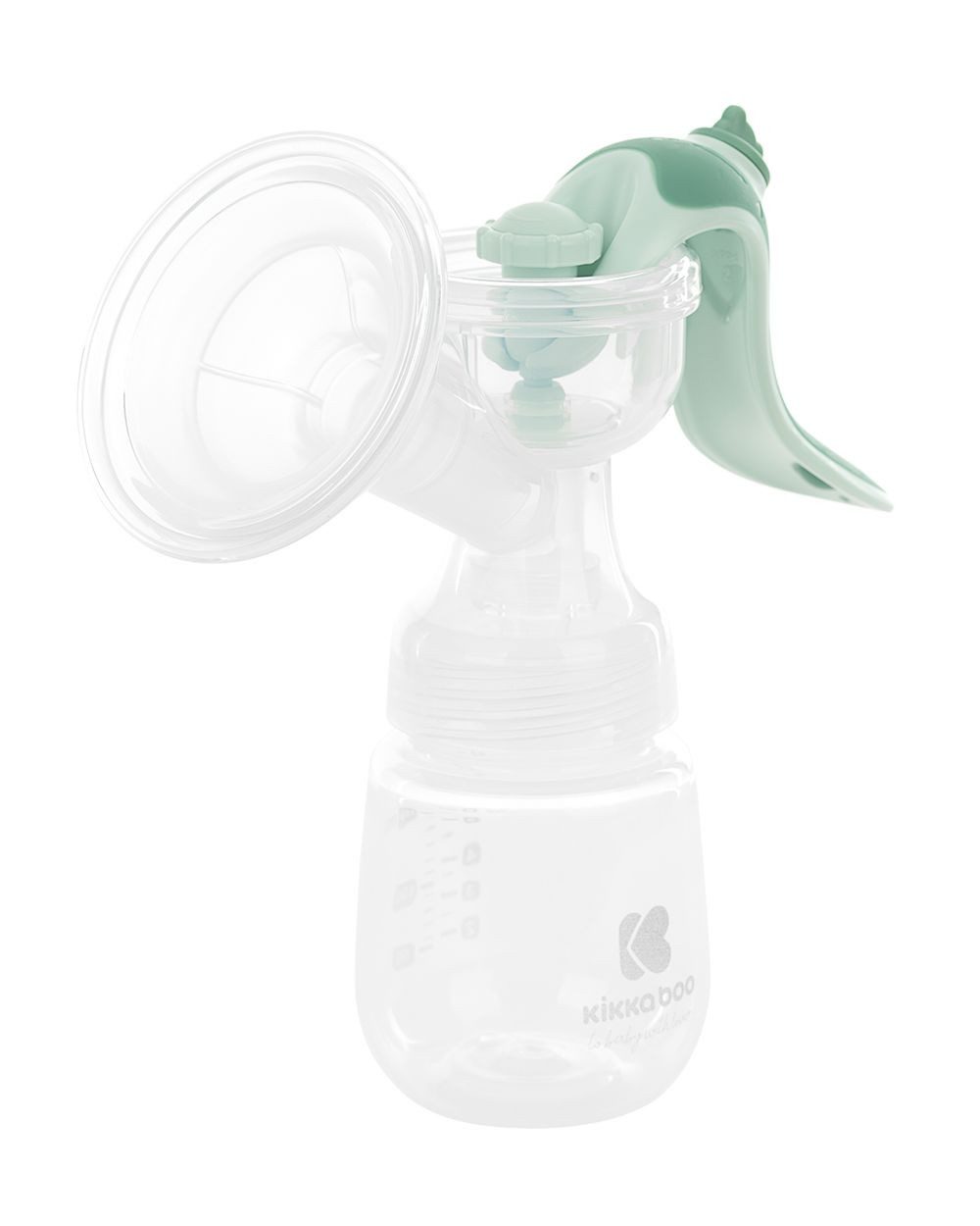 Kikkaboo Handmilchpumpe Elsie, manuell, 180 ml Flasche, Silikonsauger Gruppe 0+, Silikon, Deckel