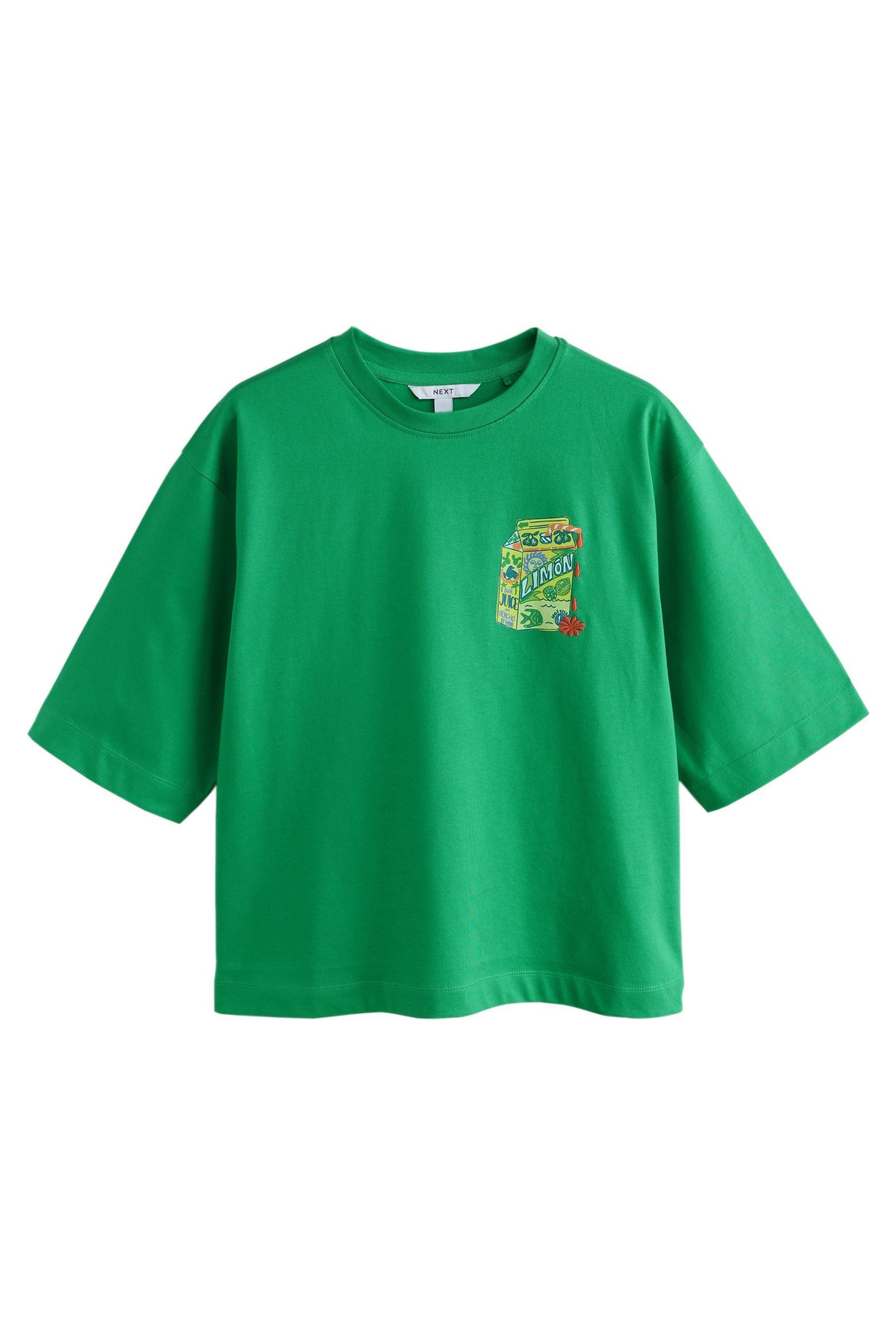 Next T-Shirt Kurzarm-T-Shirt mit Rundhalsausschnitt und Grafik (1-tlg)