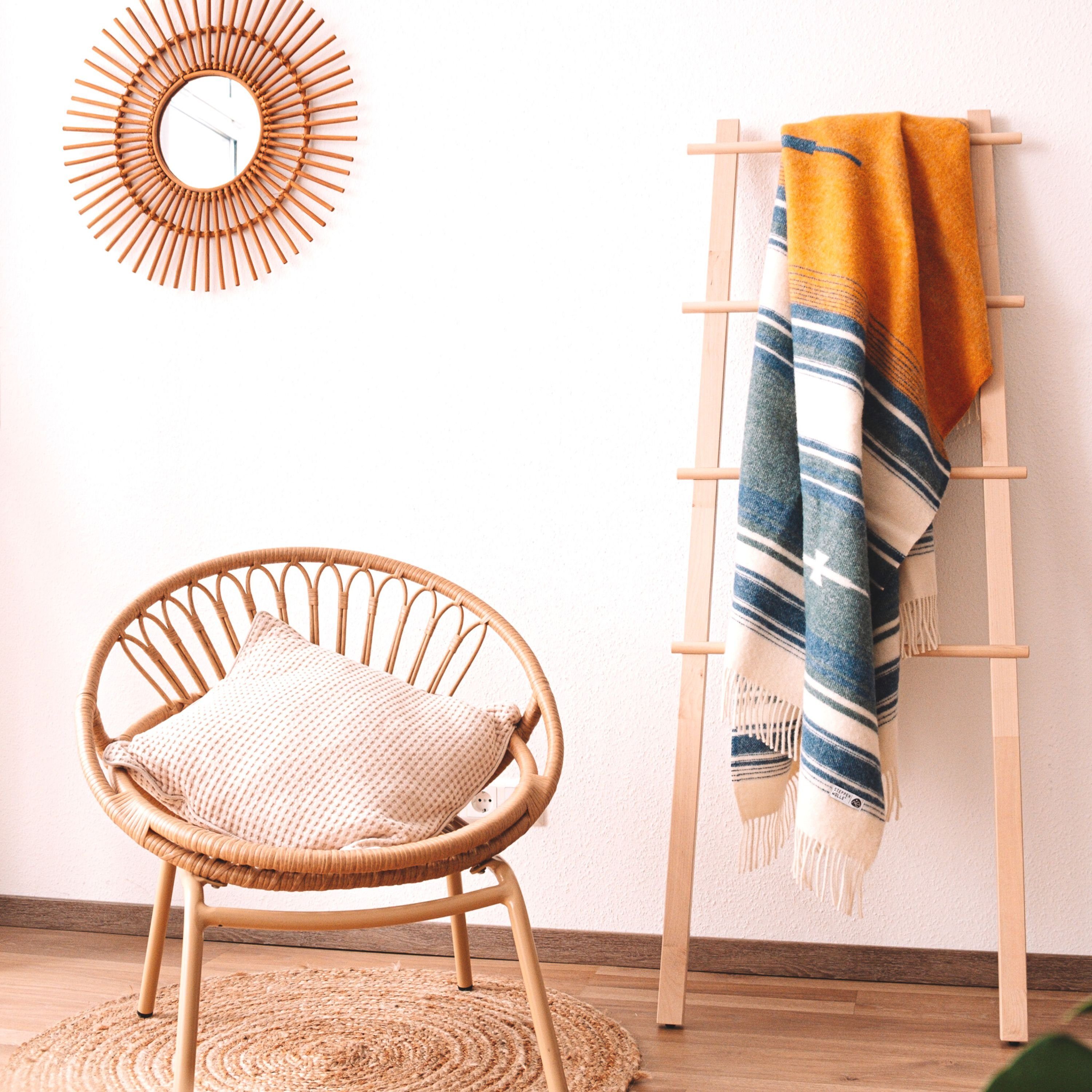 Wolldecke VALLEY, Steppenwolle, Nachhaltige Kuscheldecke 130x200cm, Made in EU aus 100% Schurwolle