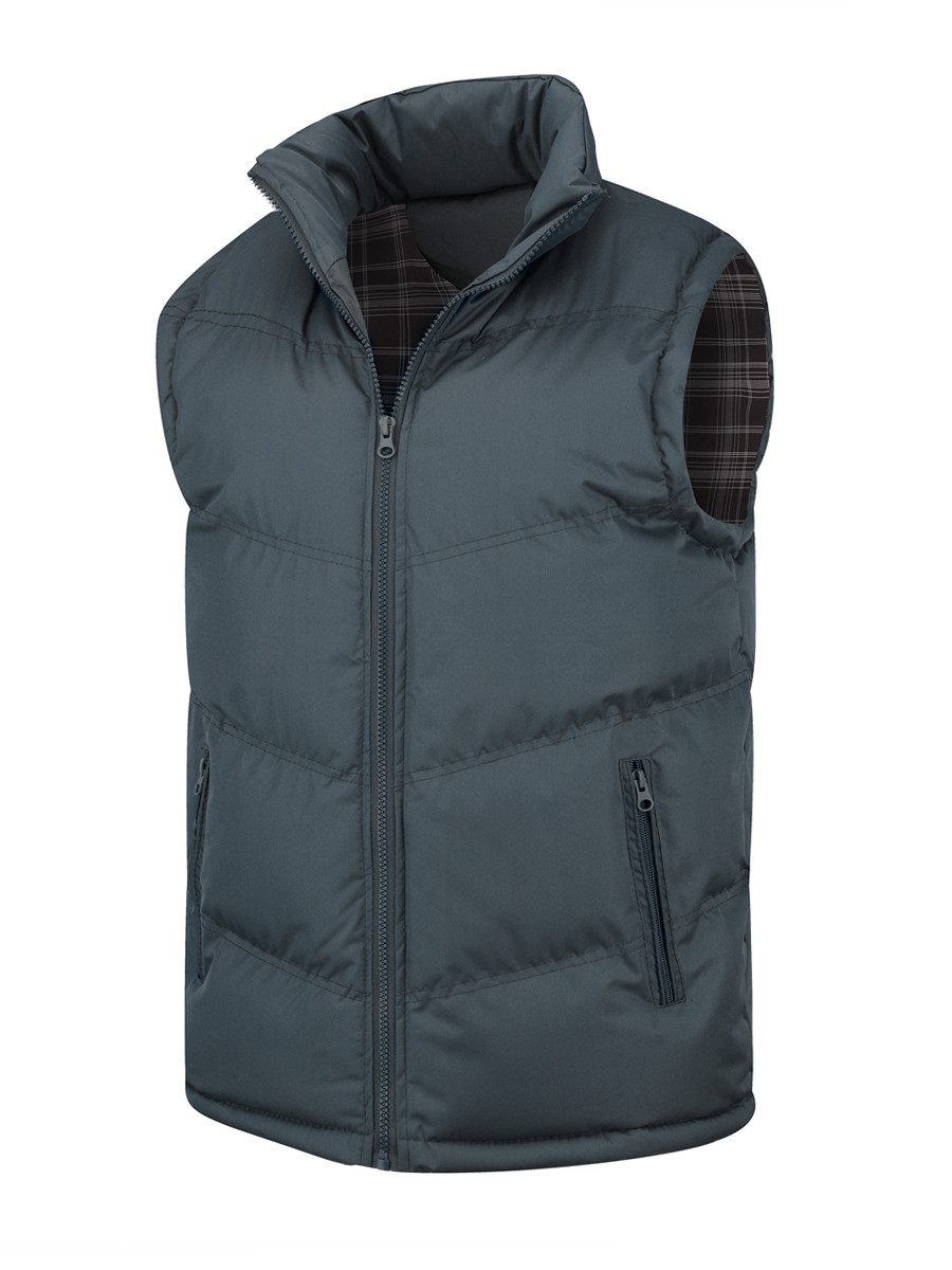 YOUTHUP Steppweste Herren Dicke Freizeit Winterweste mit Stehkragen günstig online kaufen