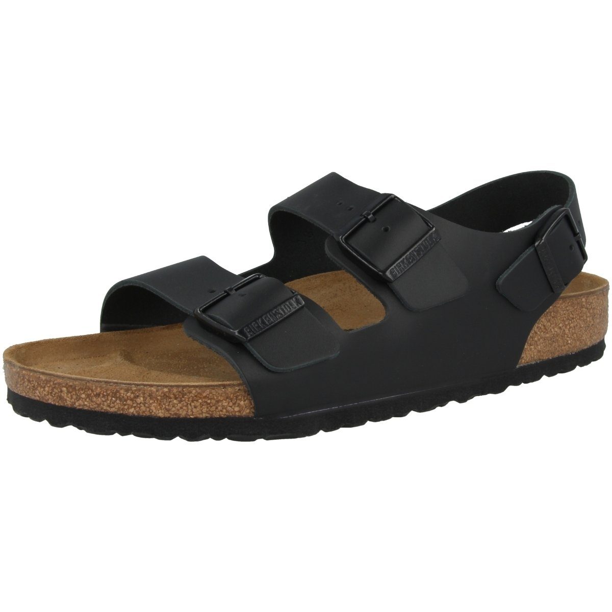 Naturleder normal Sandale Milano Erwachsene Unisex Birkenstock schwarz