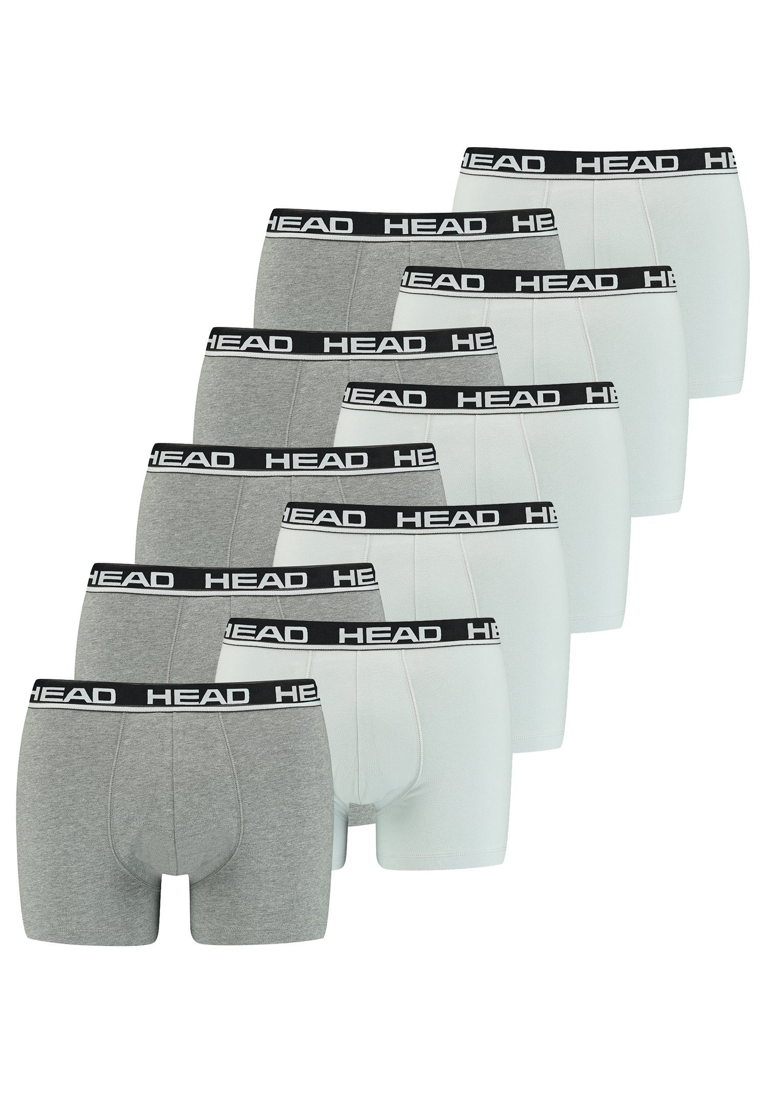 Head Boxershorts Head Basic Boxer combo - Grey 10er-Pack) (Spar-Set, 10P 012 10-St