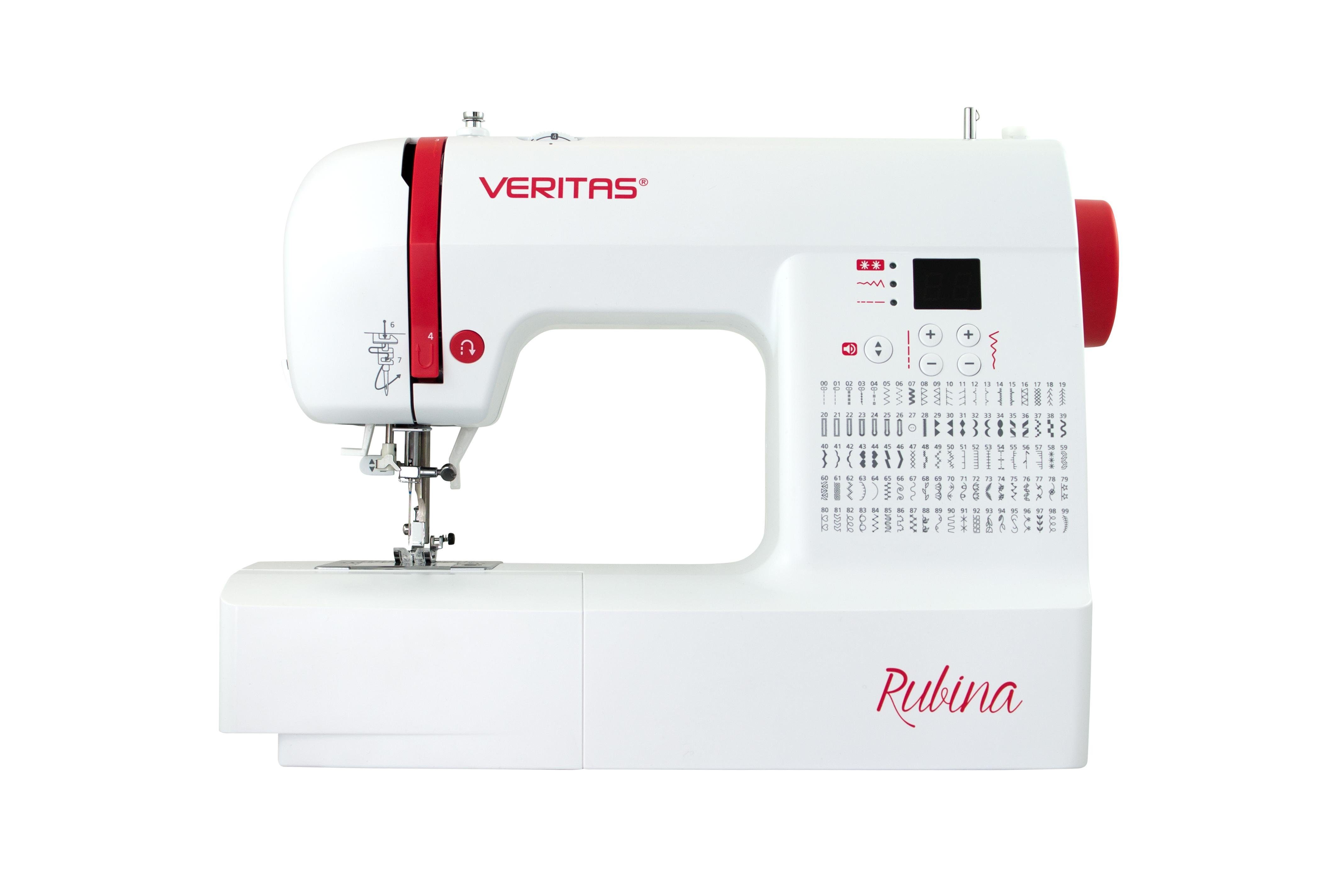 Veritas Computer-Nähmaschine Nähmaschine RUBINA, computergesteuert, 100 Programme, 100 Nähprogramme